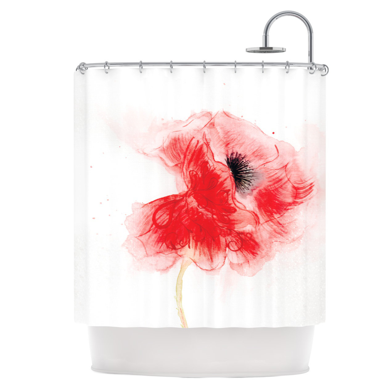 East Urban Home Poppy Shower Curtain Wayfair