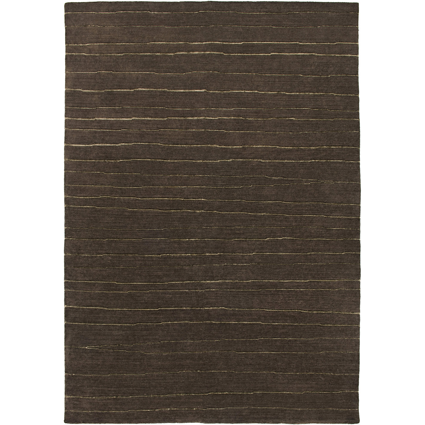 Meridian Rugmakers Visnagar HandKnotted Dark Brown Area Rug & Reviews