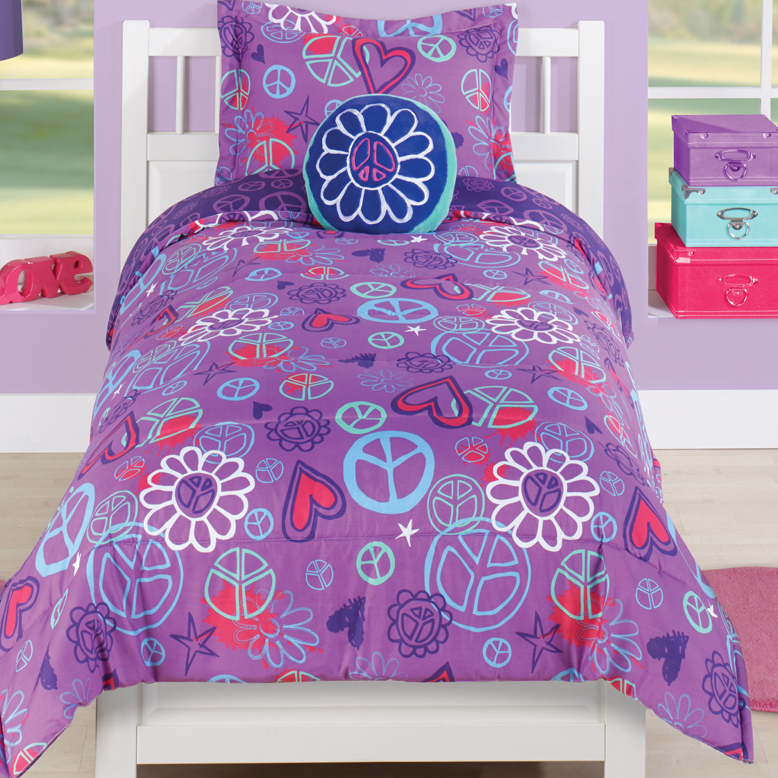 Beco Home Peace and Love 2 Piece Comforter Set & Reviews Wayfair