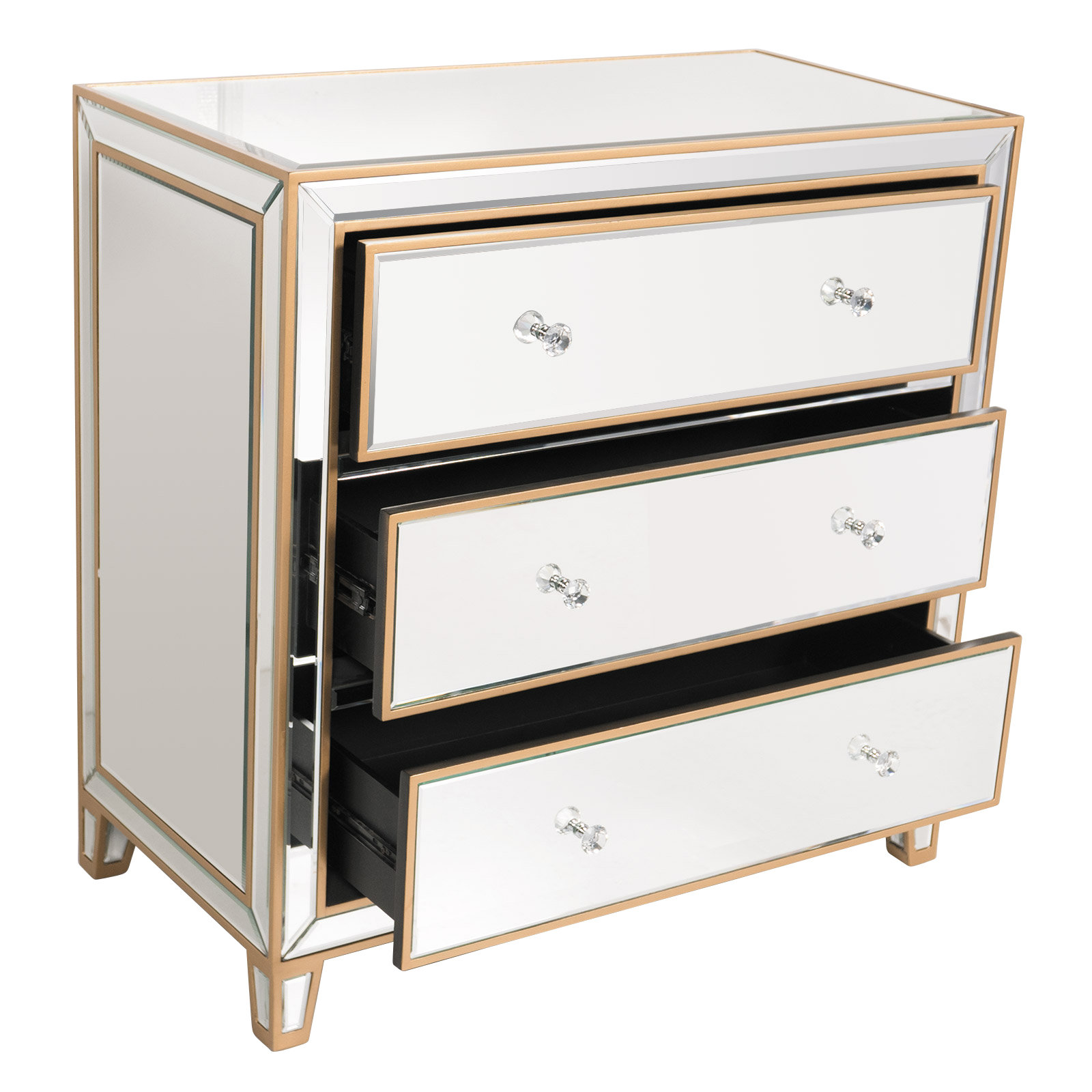 Joseph Allen Mirrored 3 Drawer Hall Chest Wayfair