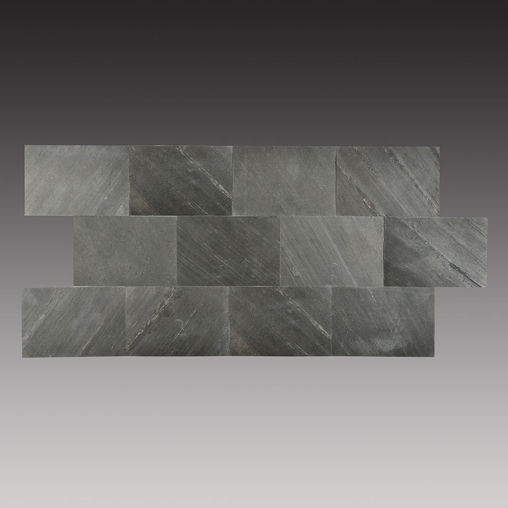 FastStone+ 6" X 9" Slate Peel & Stick Field Tile in Black Line