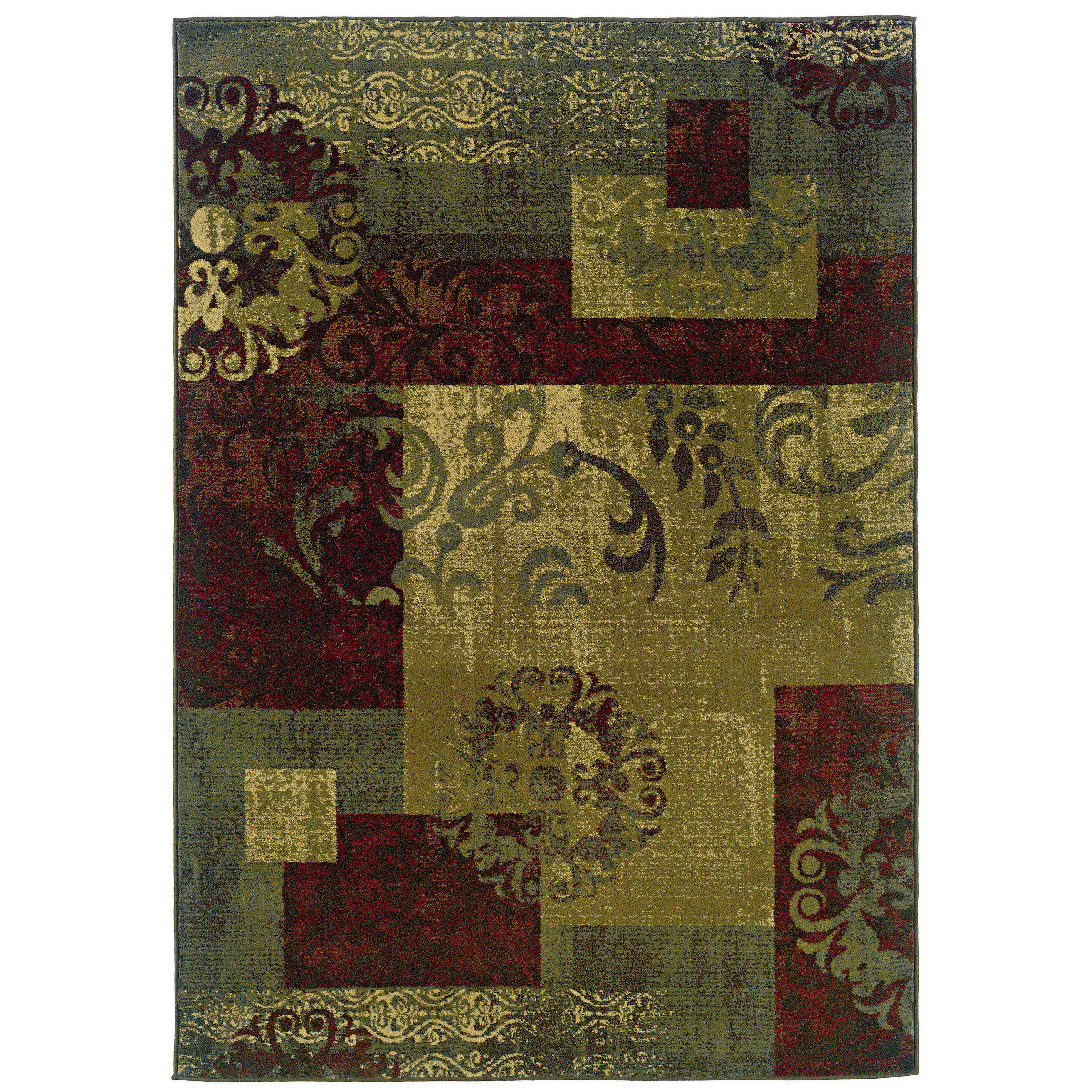 Threadbind Midland Green/Red Area Rug & Reviews Wayfair