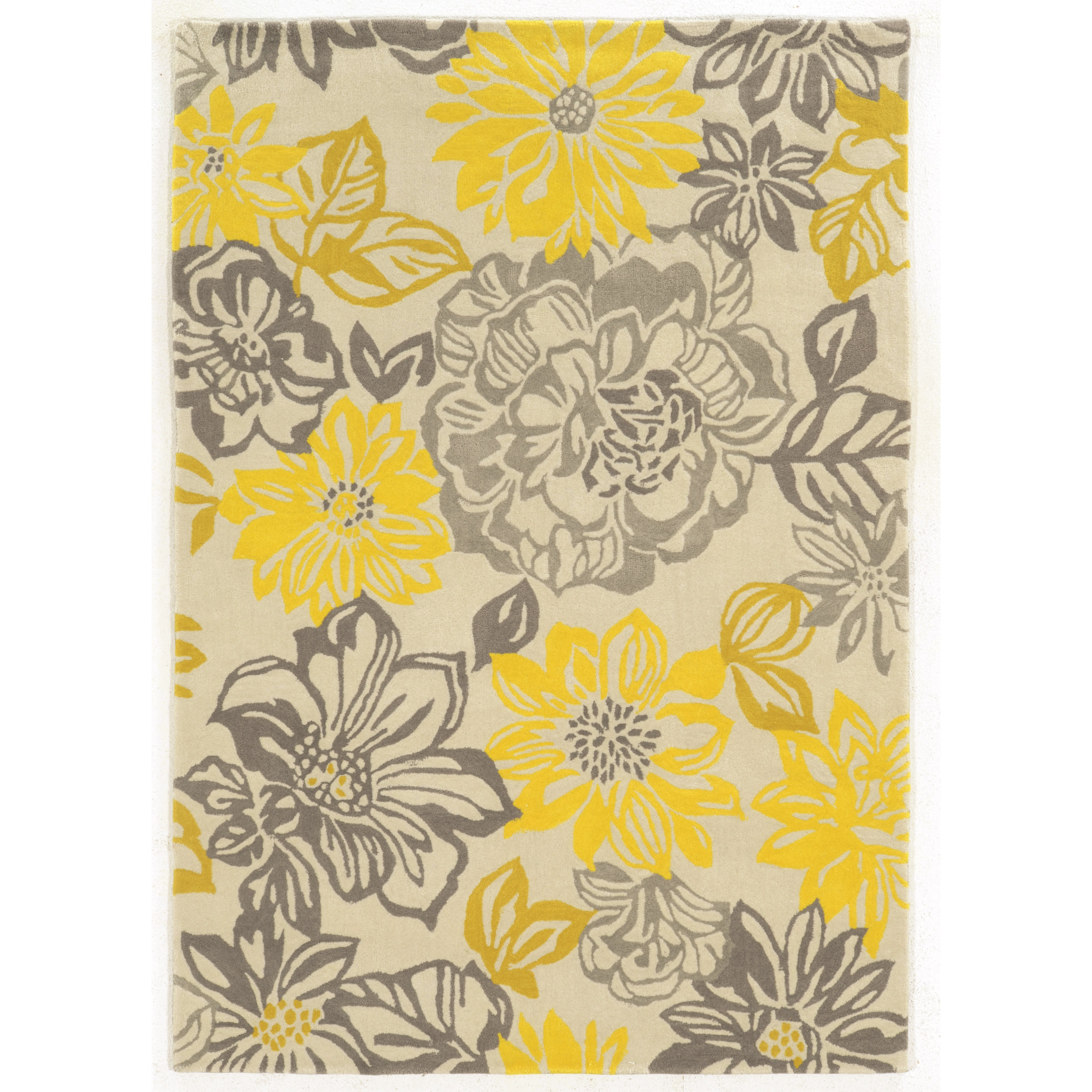 Threadbind Constance HandWoven Grey/Yellow Area Rug & Reviews Wayfair