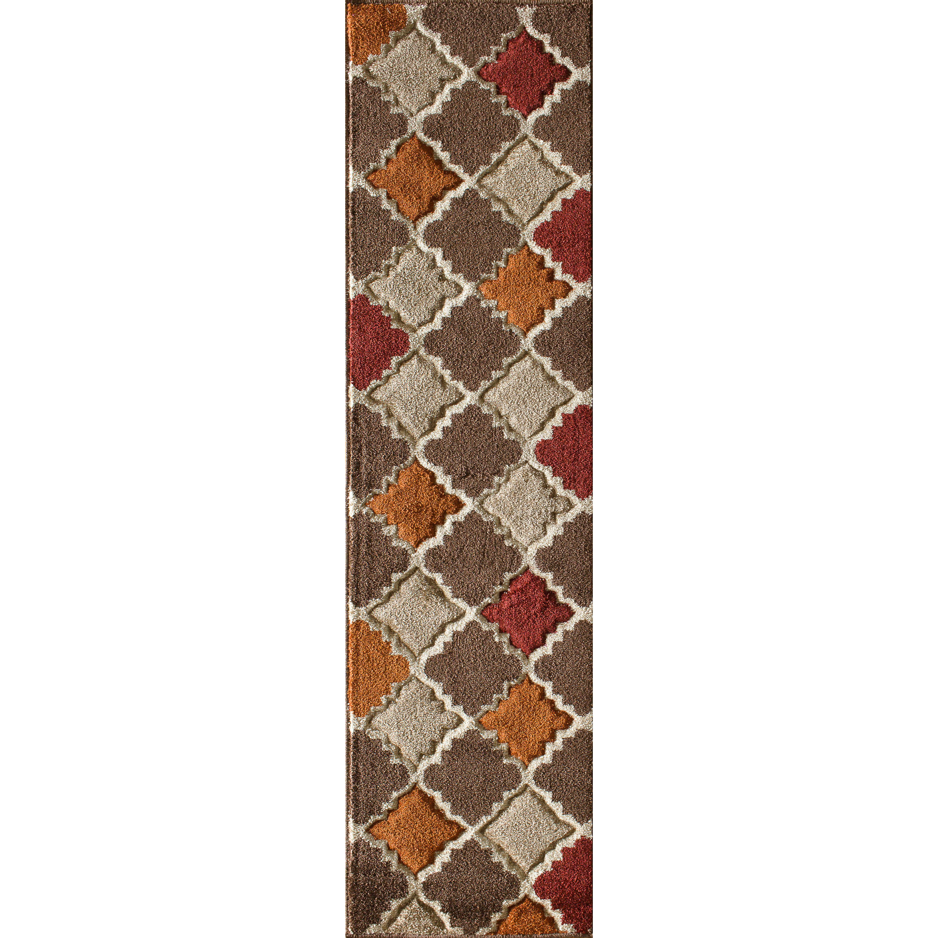 Threadbind Alford Brown/Red Area Rug & Reviews Wayfair