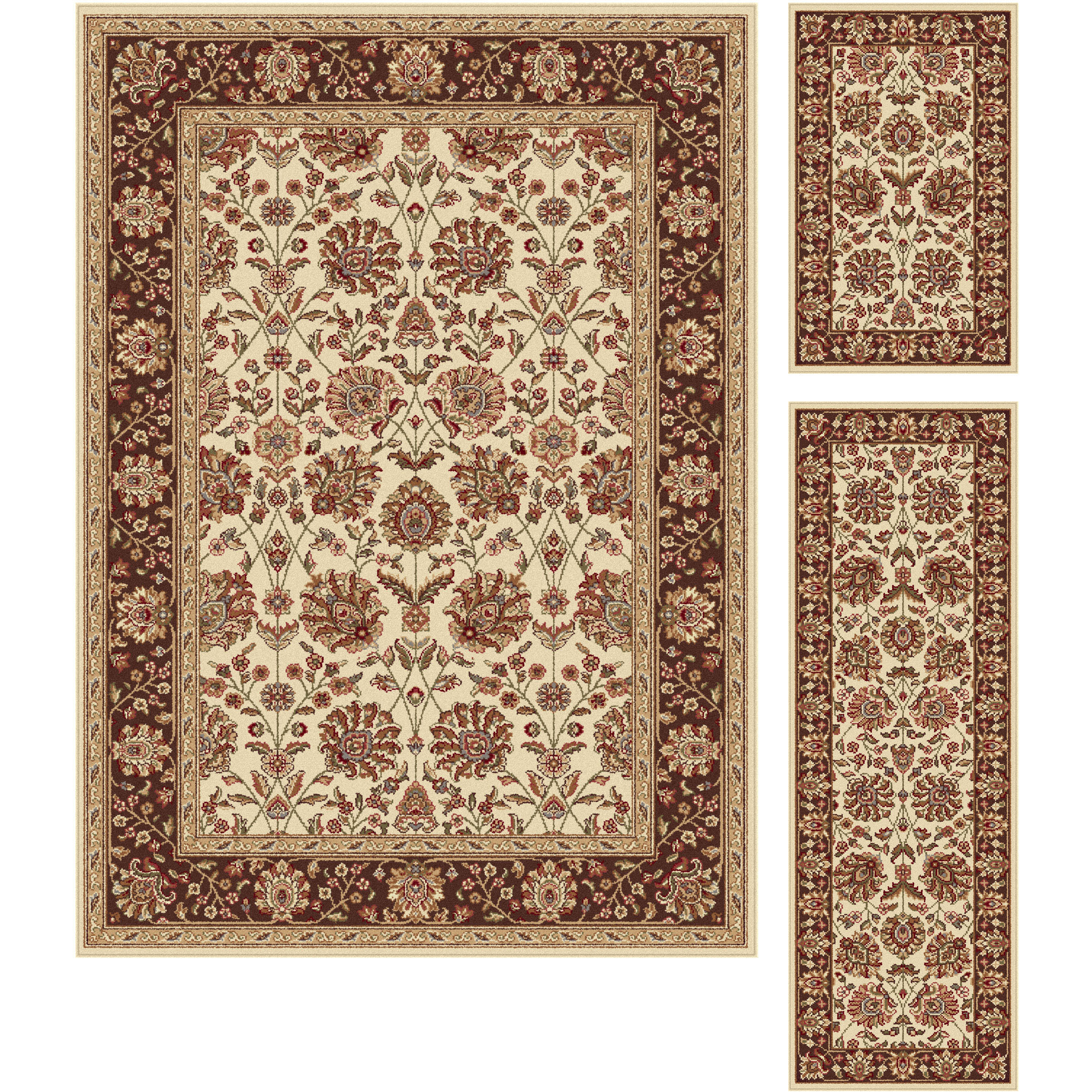 Threadbind Litchford 3 Piece Beige Area Rug Set & Reviews | Wayfair