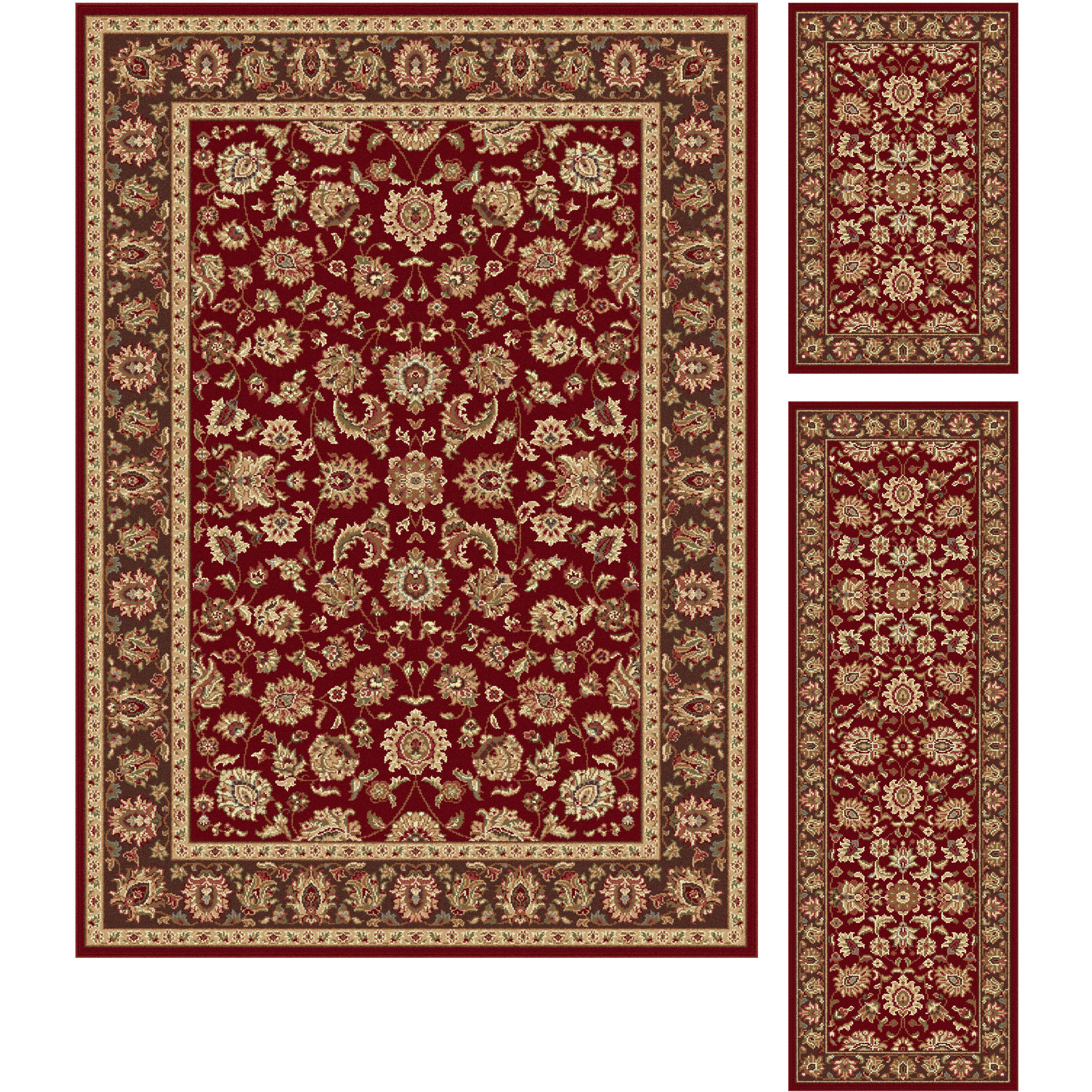 Threadbind Litchford Red 3 Piece Area Rug Set & Reviews 