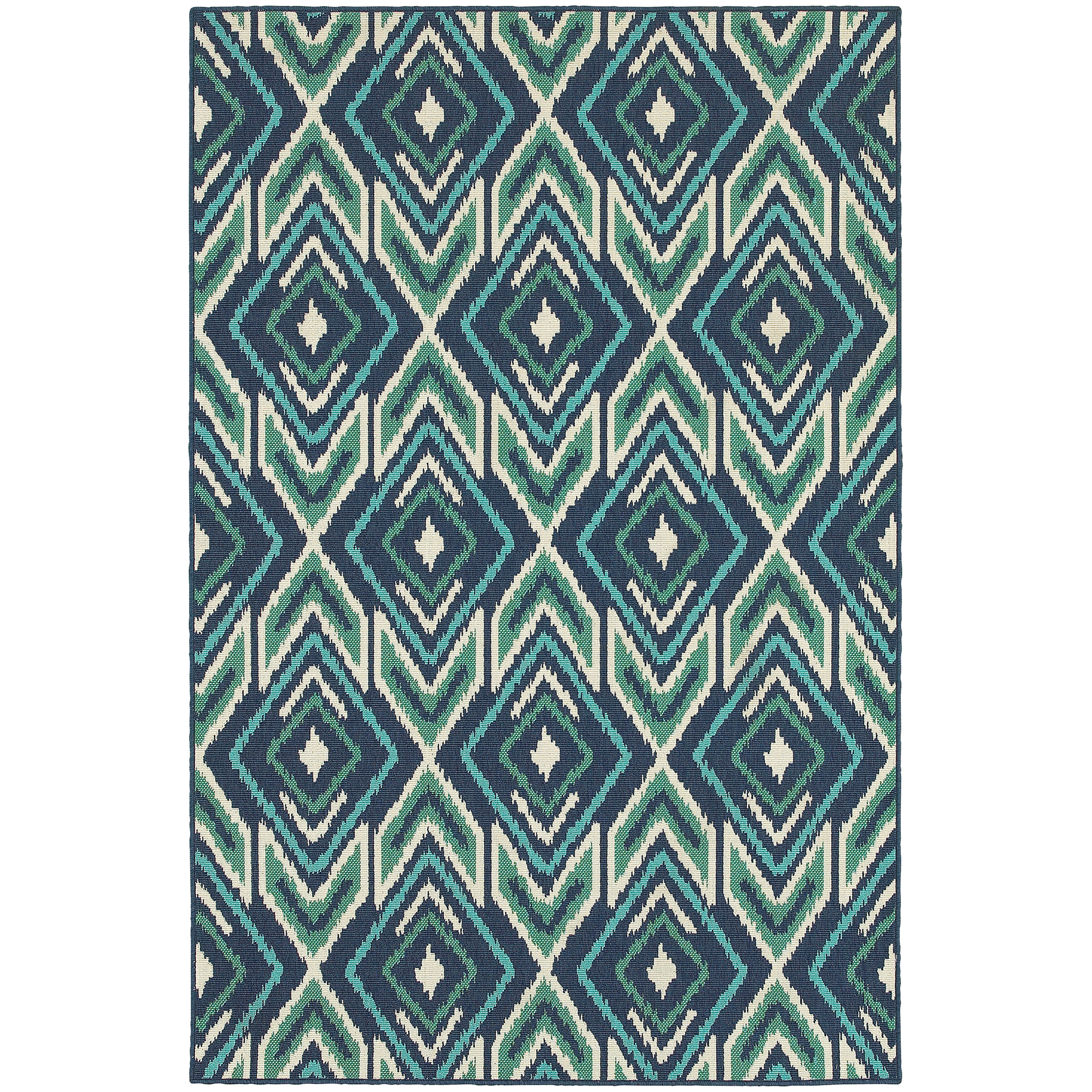 Threadbind Cortlandt Navy/Green Indoor/Outdoor Area Rug & Reviews Wayfair