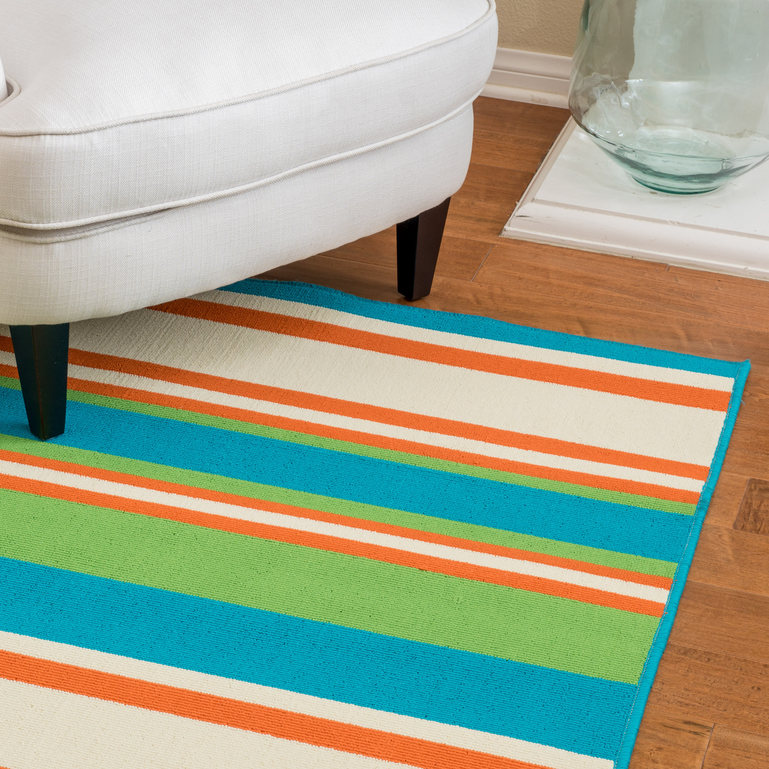 Threadbind Lindsay Orange/Blue Indoor/Outdoor Area Rug & Reviews Wayfair