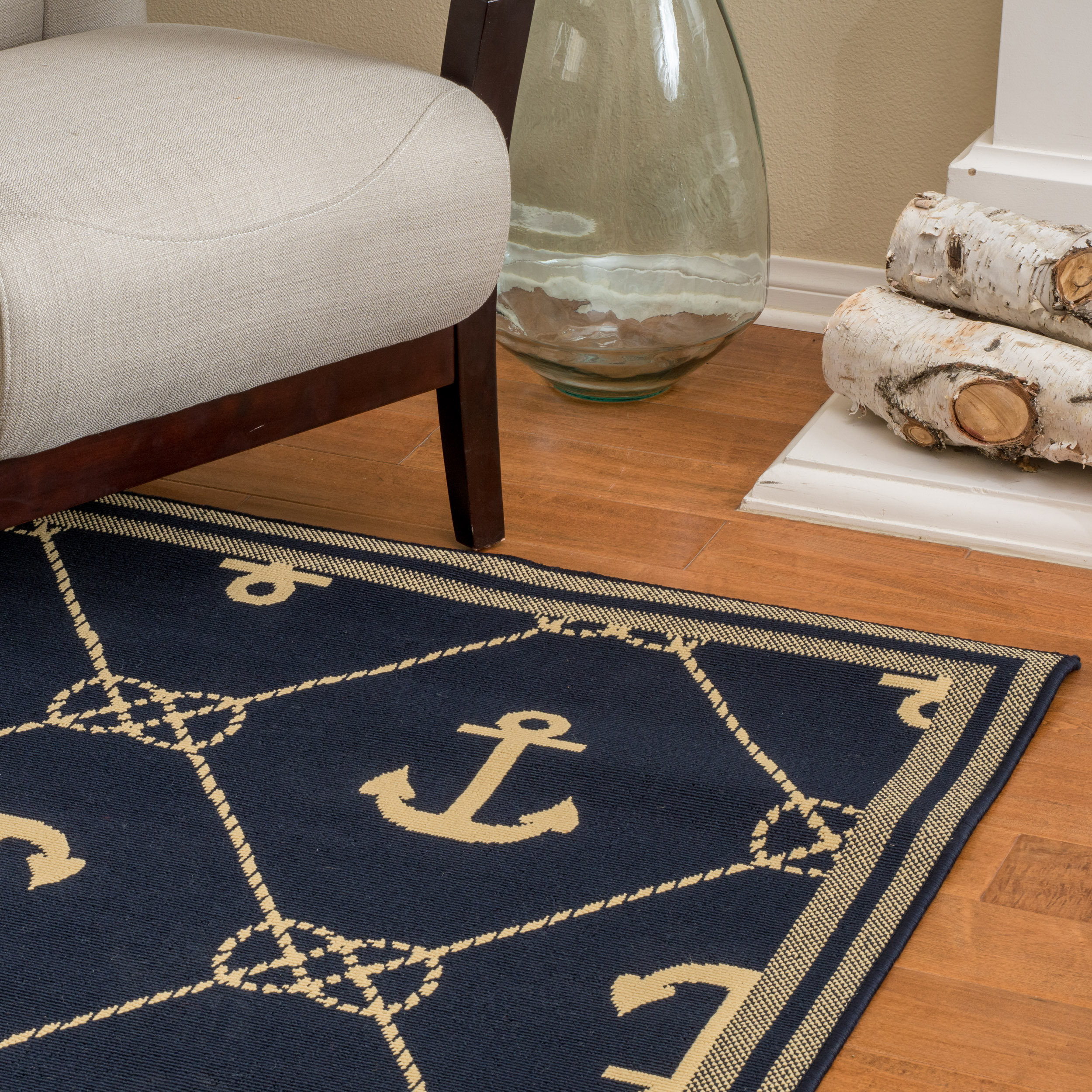 Threadbind Lindsay Navy Indoor/Outdoor Area Rug & Reviews Wayfair