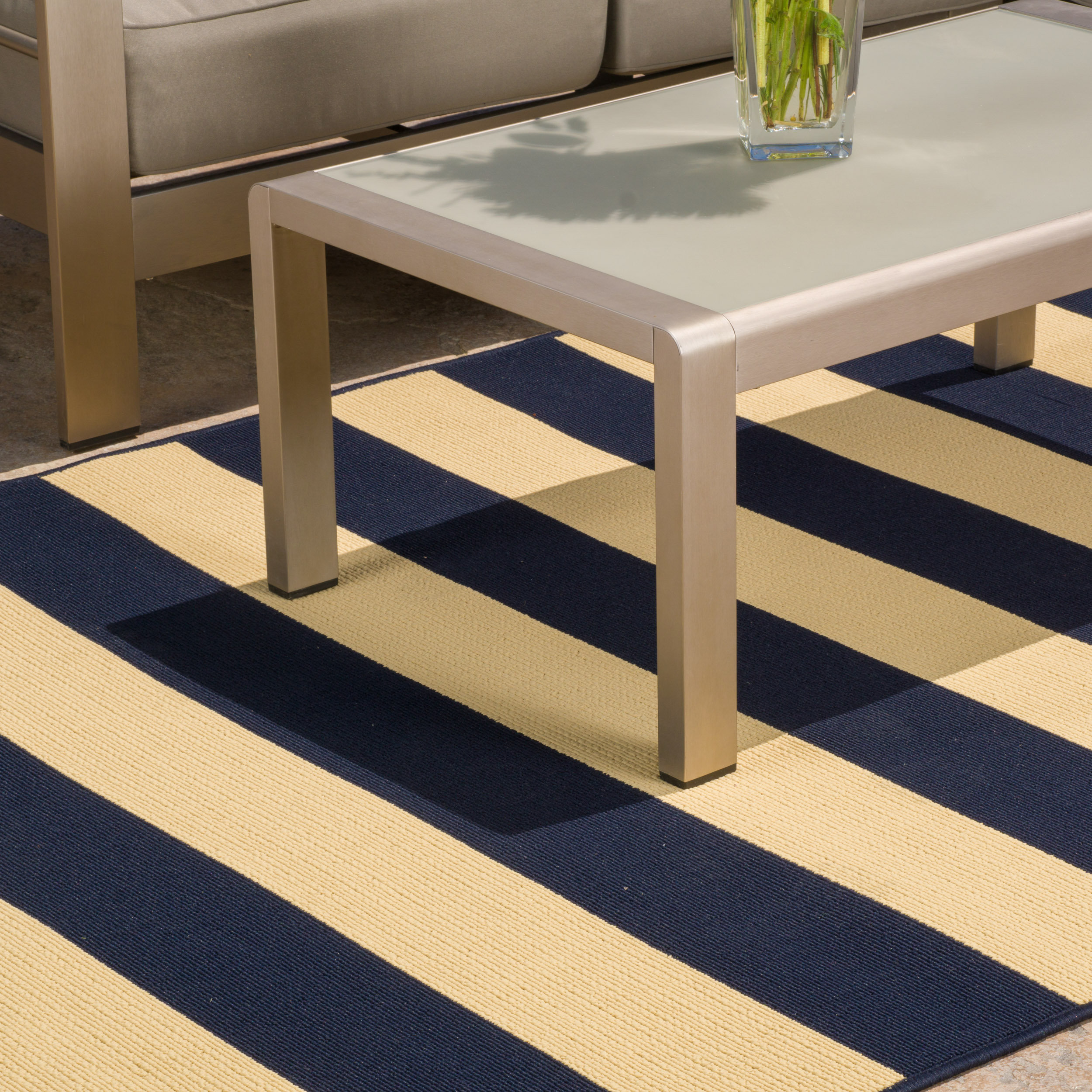 Threadbind Lindsay Navy Indoor/Outdoor Area Rug & Reviews Wayfair