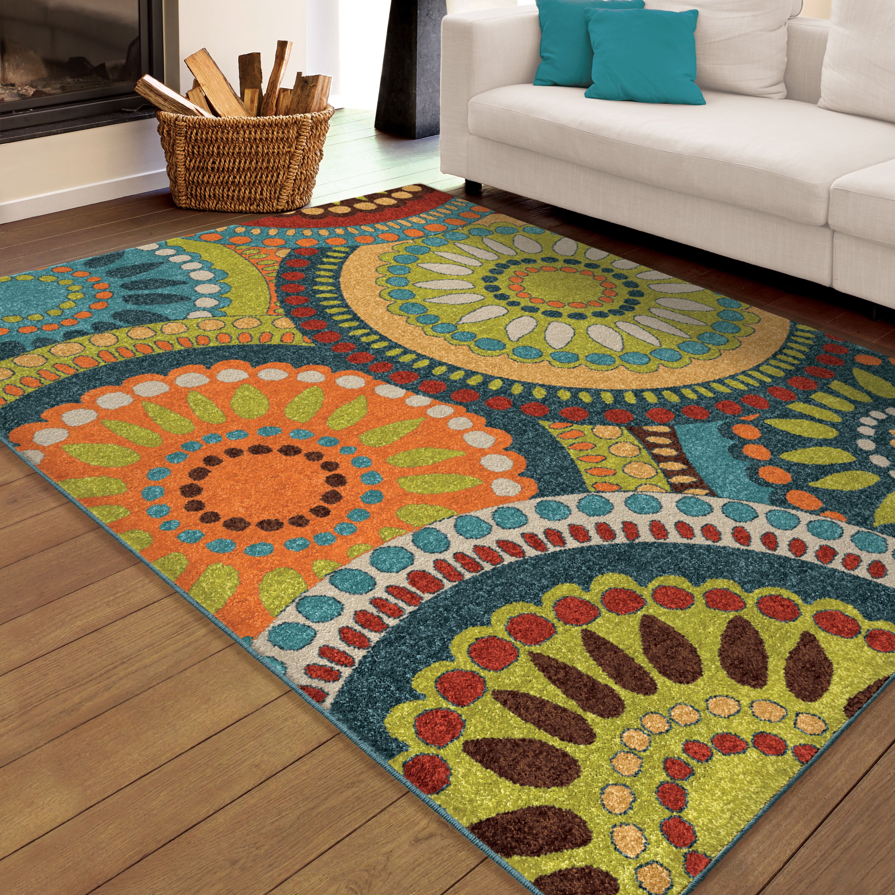 Threadbind Thurman Blue/Yellow Area Rug & Reviews | Wayfair