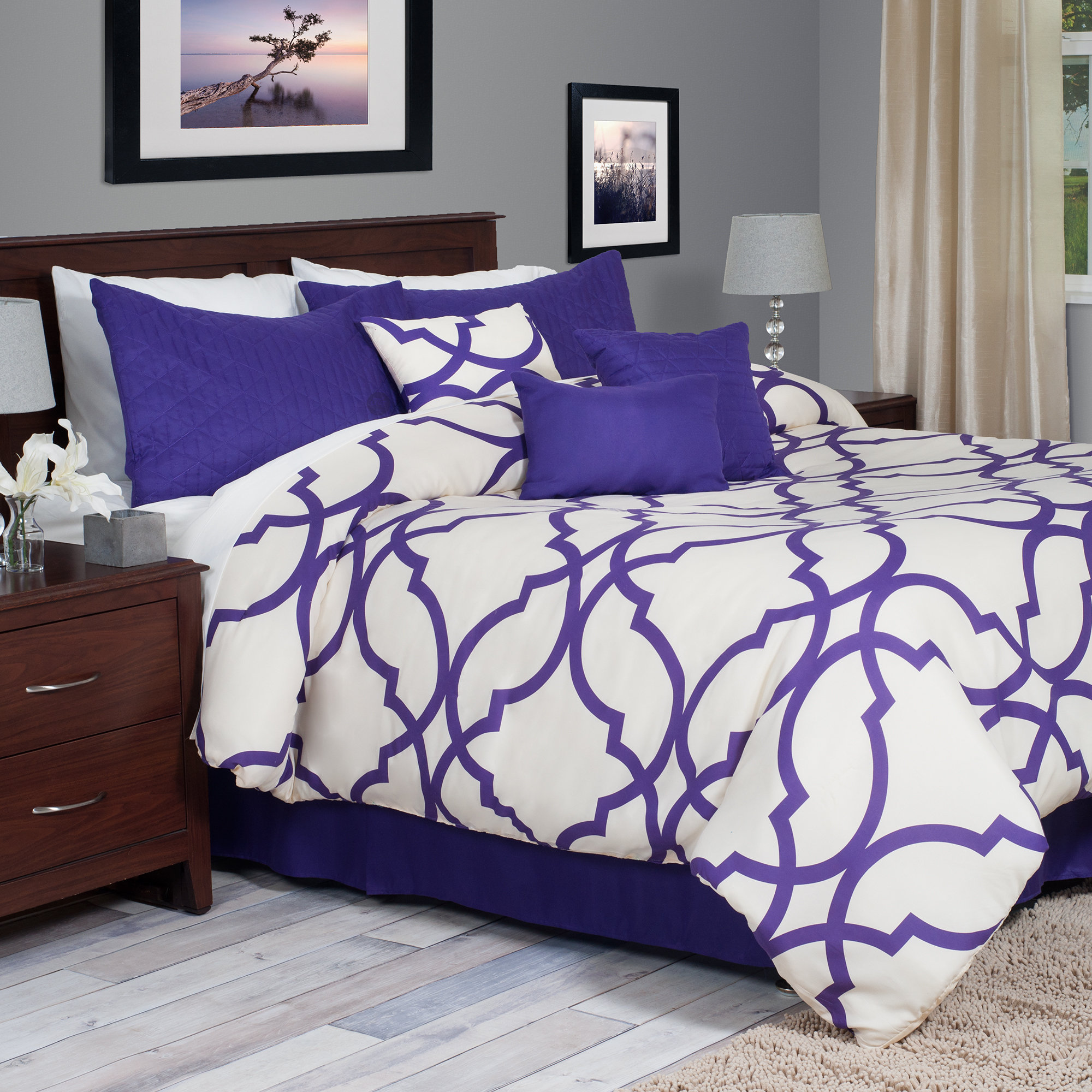 Latitude Run Byzhradec 7 Piece Reversible Comforter Set & Reviews Wayfair