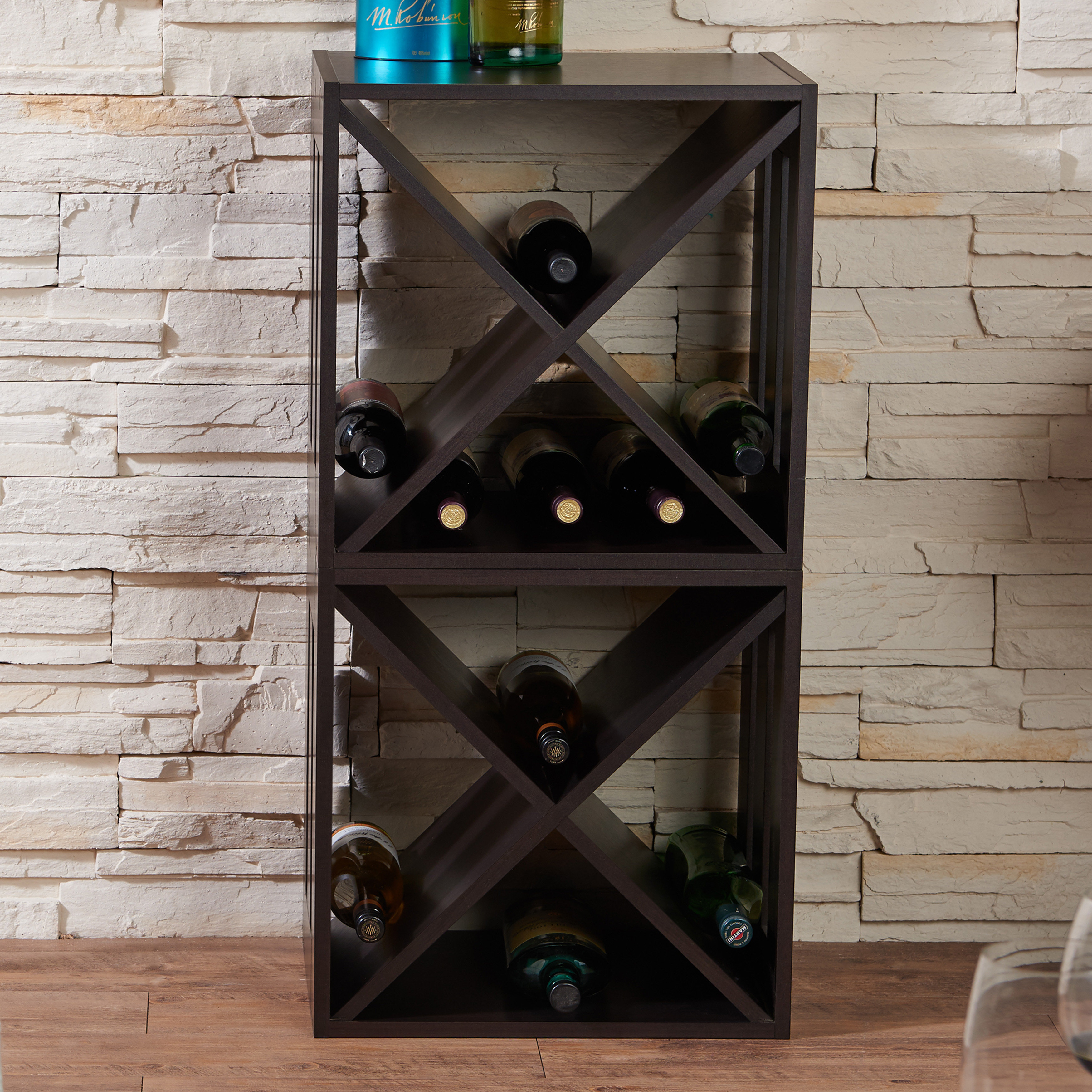 Latitude Run Ardoch 16 Bottle Tabletop Wine Rack Wayfair