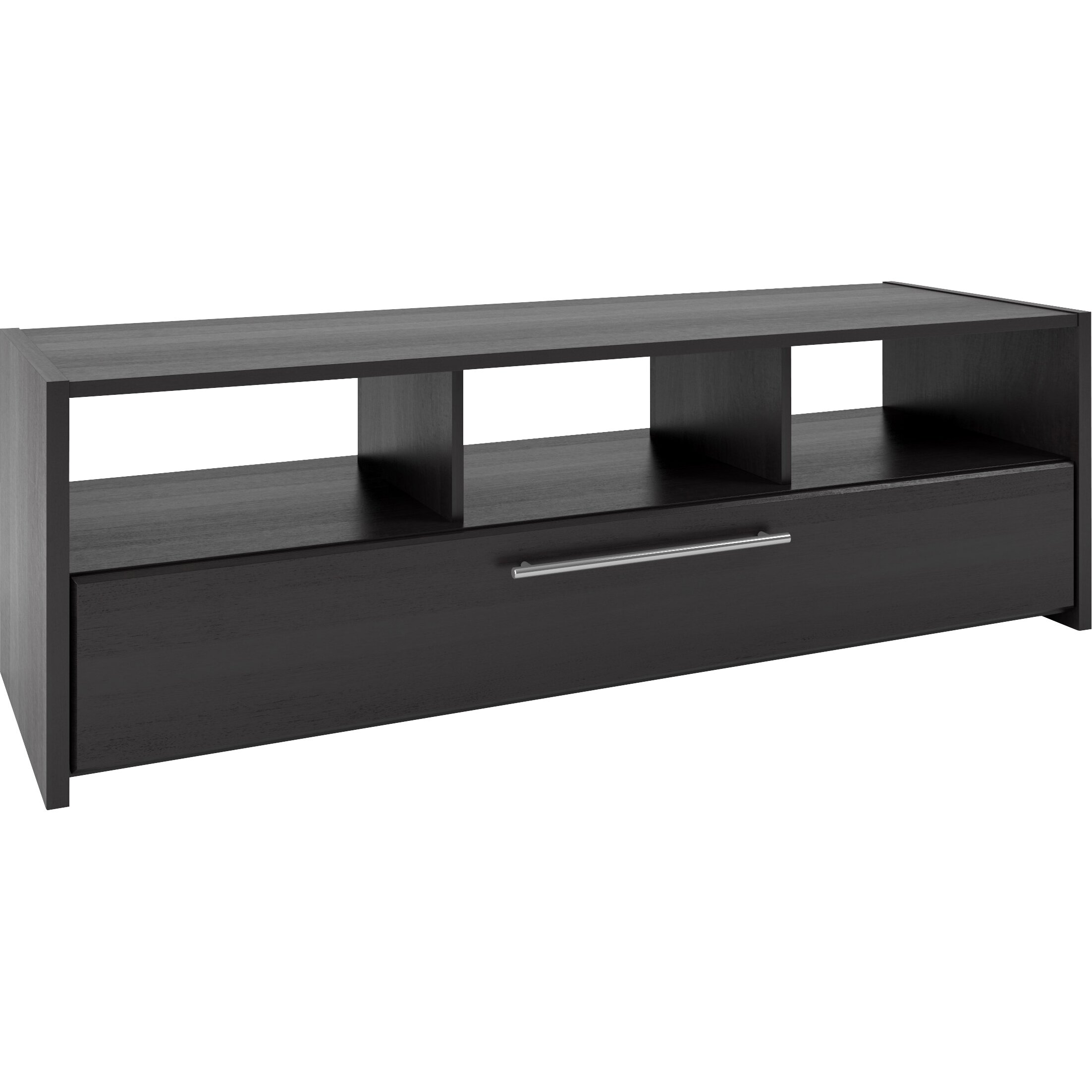 Latitude Run Black TV Stand with Open Storage & Reviews ...