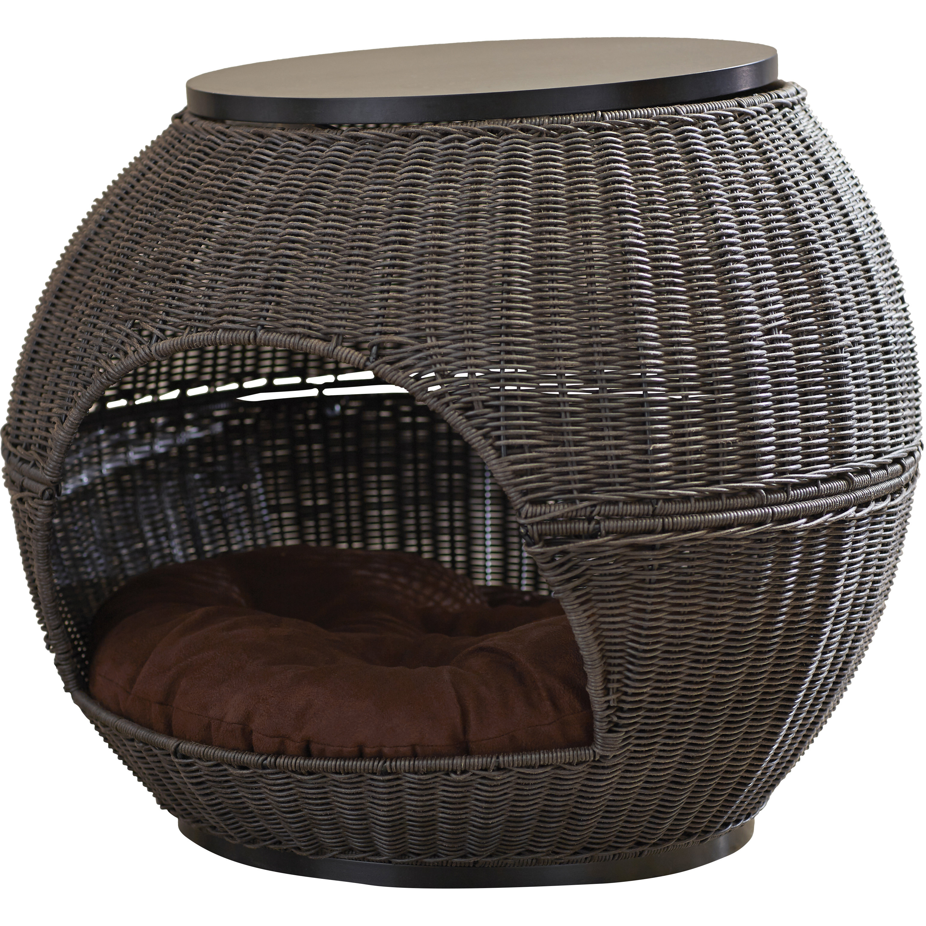 Latitude Run Deluxe Wicker End Table Cat Bed & Reviews Wayfair