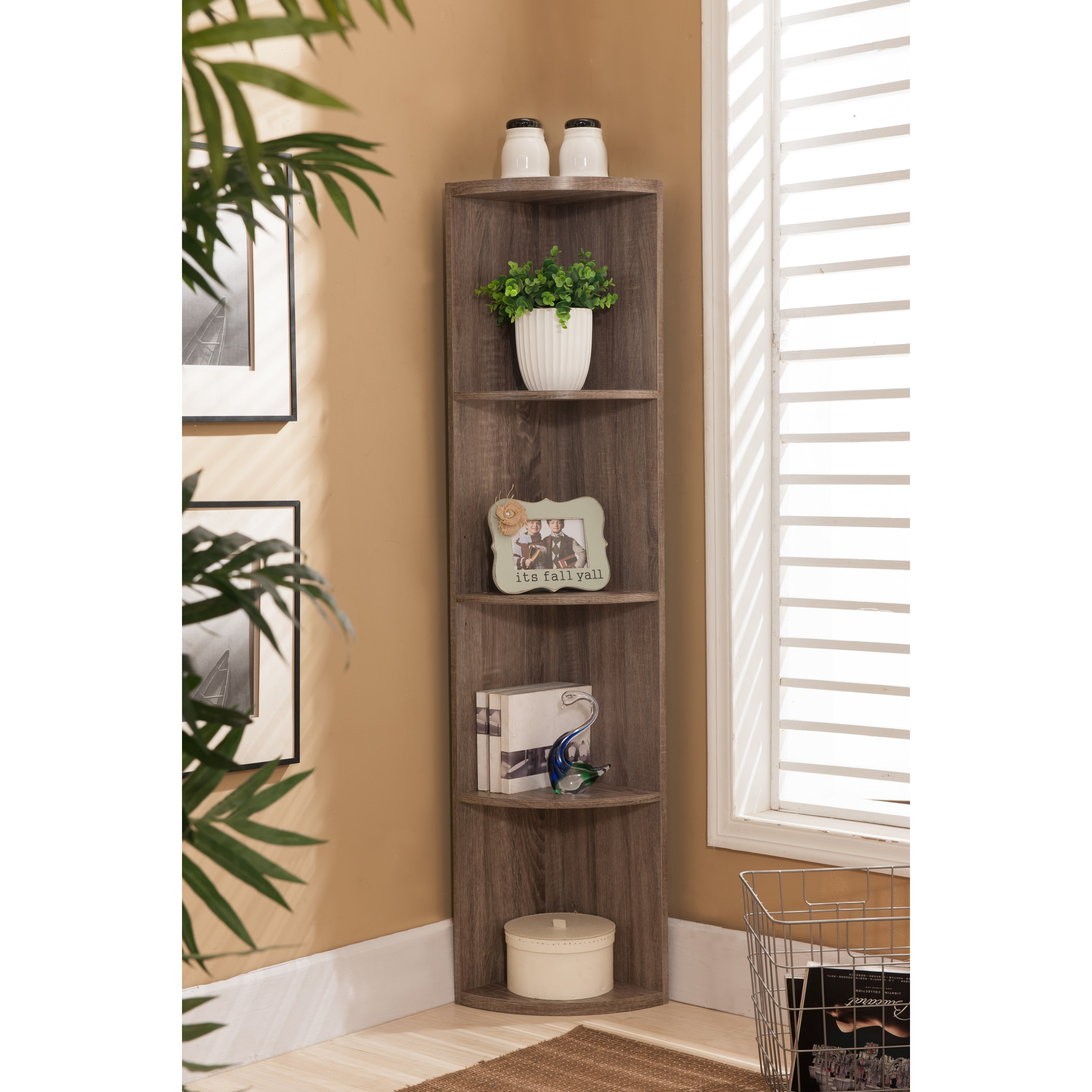 Latitude Run 60" Corner Unit Bookcase & Reviews Wayfair