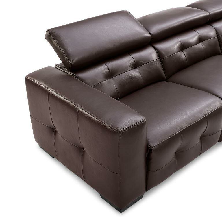 Latitude Run Tammie Leather Sectional with 2 Power Recliners & Reviews ...