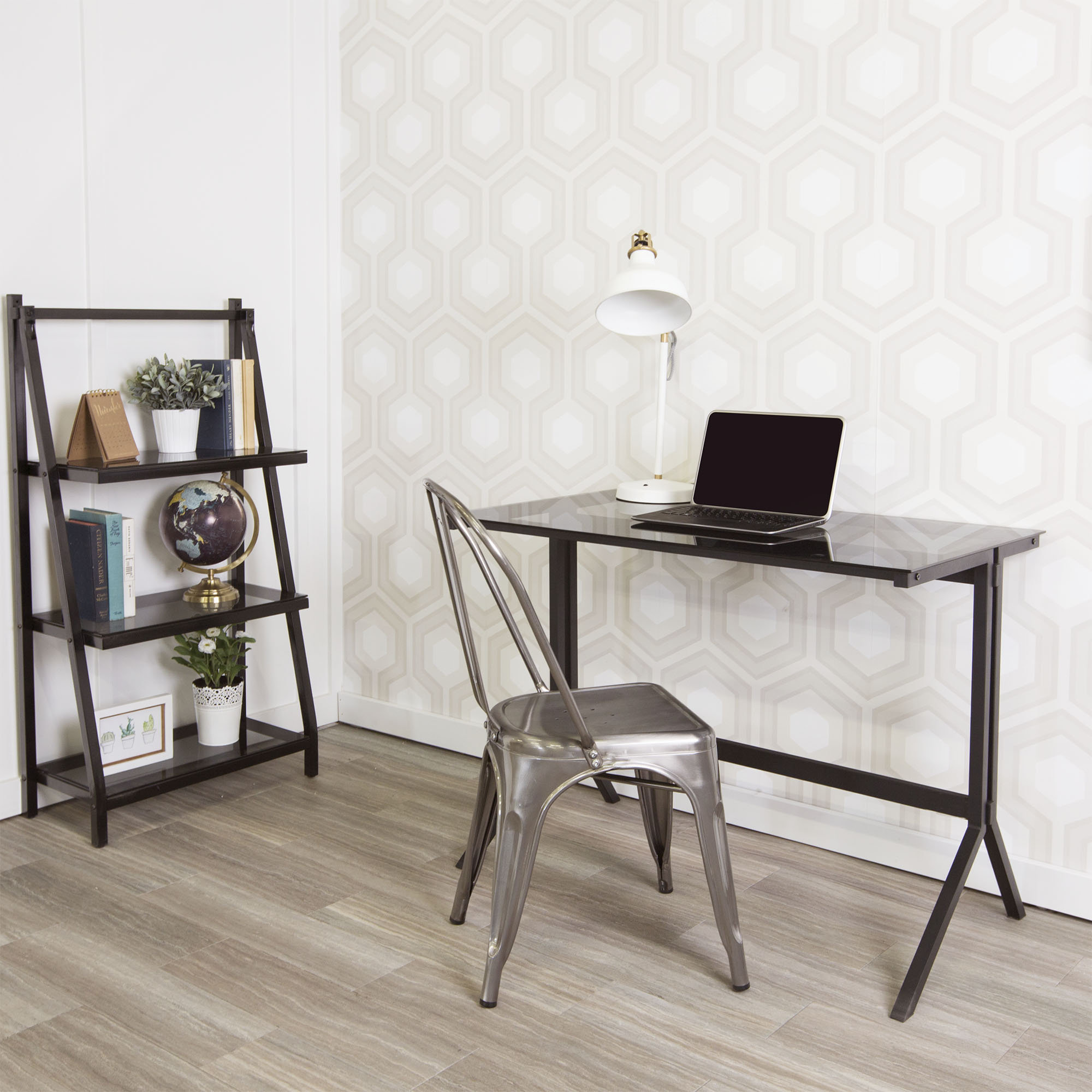 Latitude Run Lily Writing Desk and Shelf Combo Wayfair