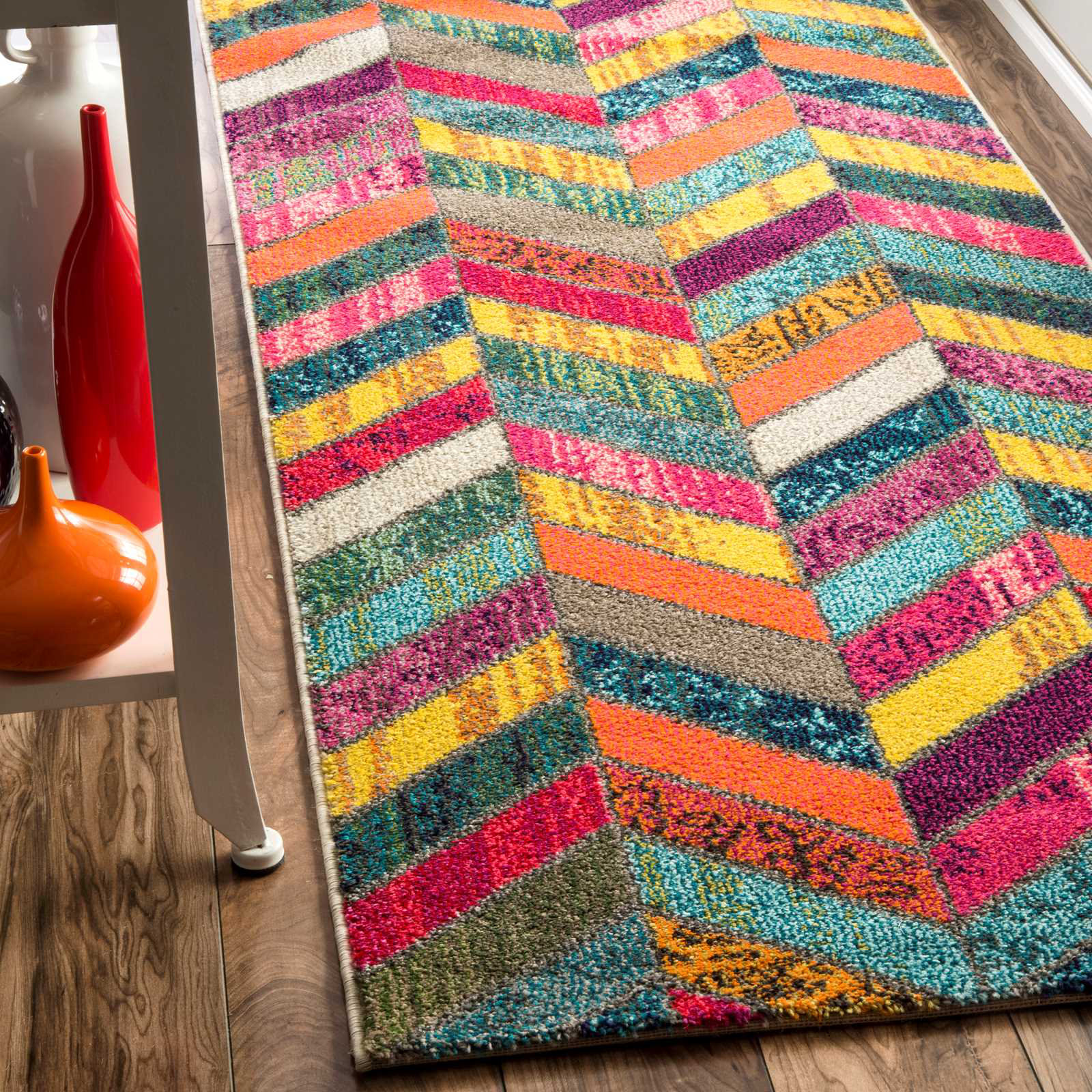 Latitude Run Sydnee Pink/Green/Yellow Area Rug & Reviews Wayfair