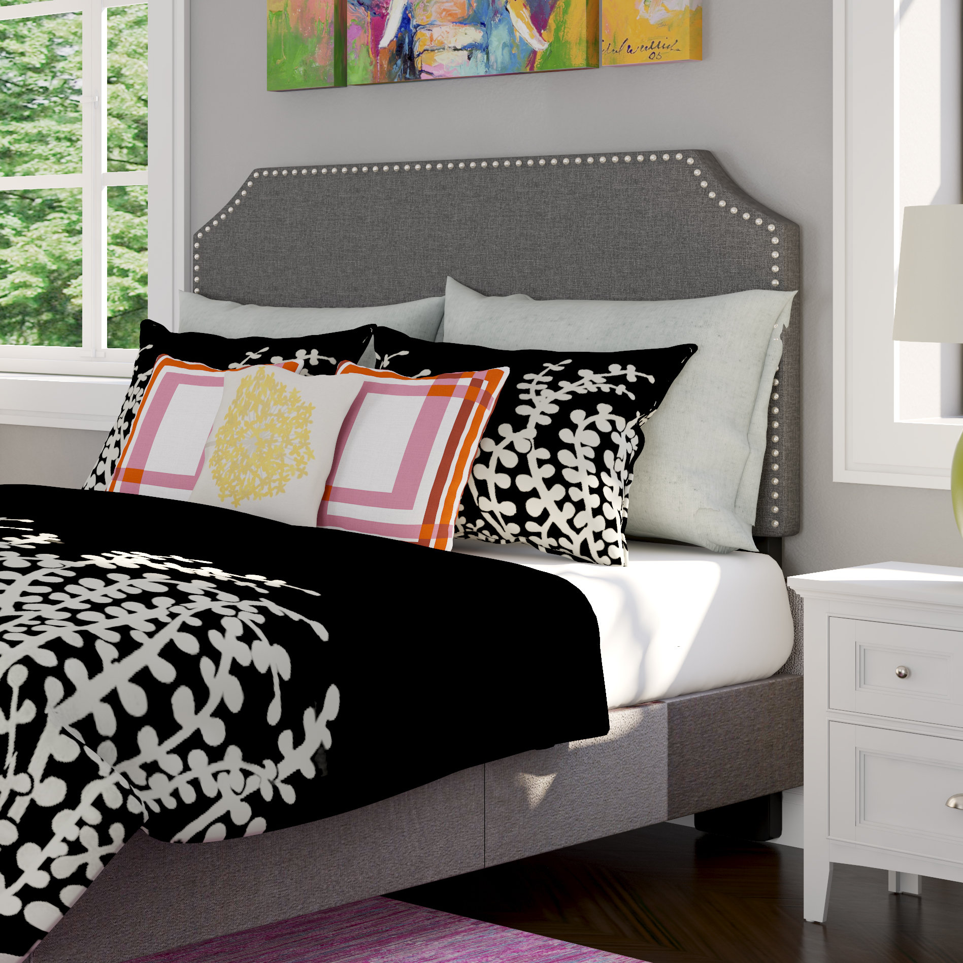 Latitude Run Polkton Upholstered Panel Headboard & Reviews Wayfair