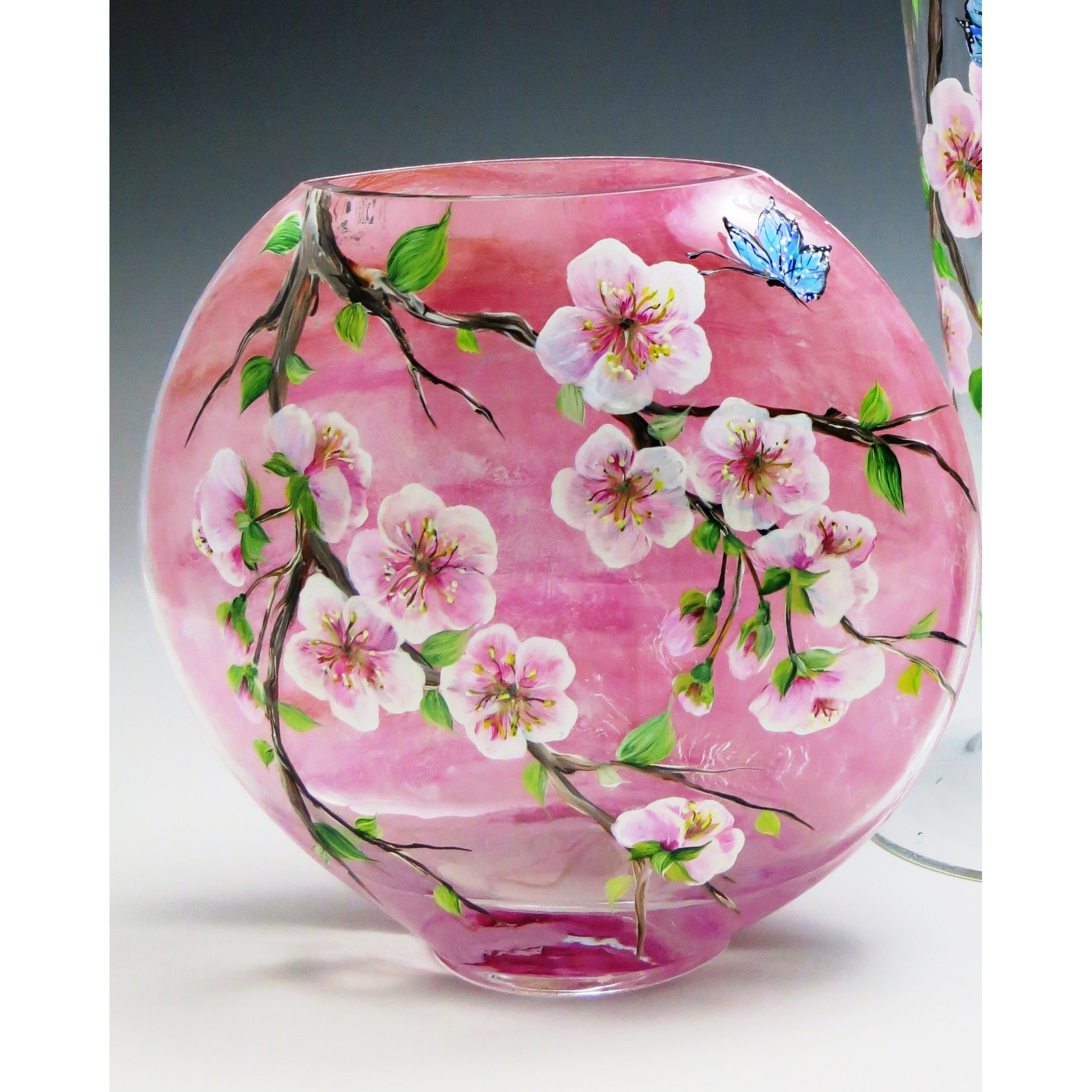 ChristinasHandpainted Cherry Blossom Vase & Reviews Wayfair