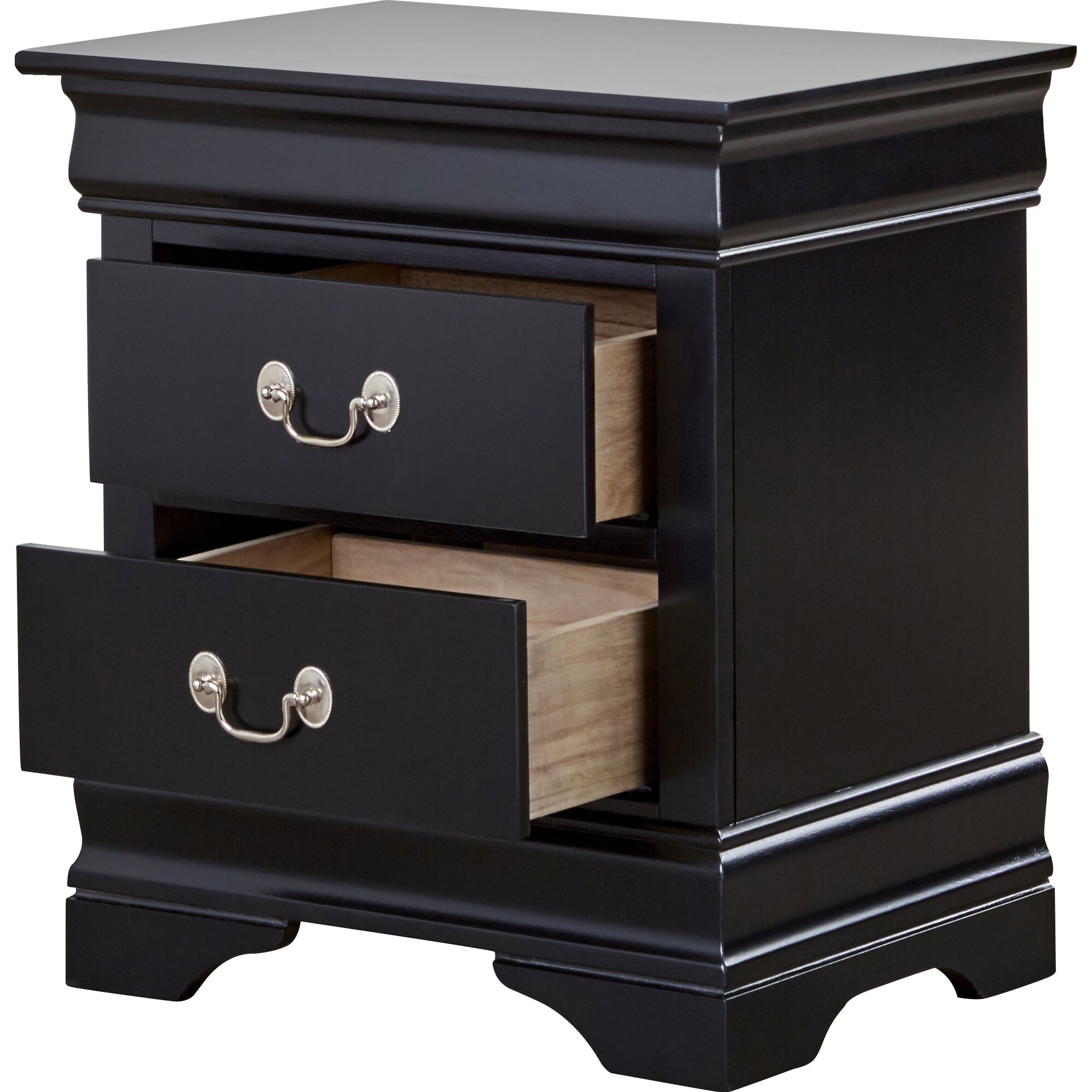 Three Posts Partridge Hill 2 Drawer Bedside Table & Reviews Wayfair UK