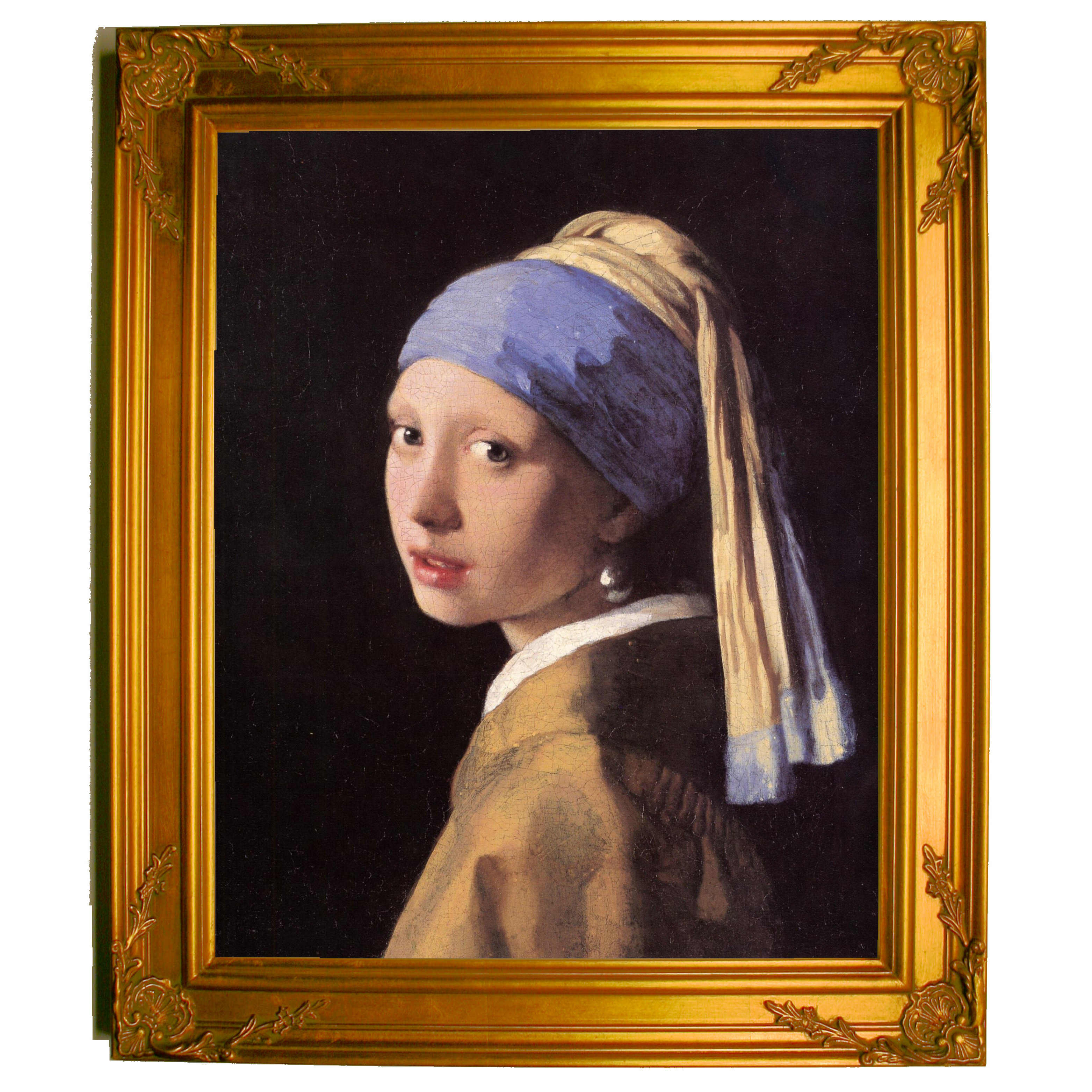 Historic Art Gallery The Girl With A Pearl Earring By Johannes Vermeer Framed Painting Print