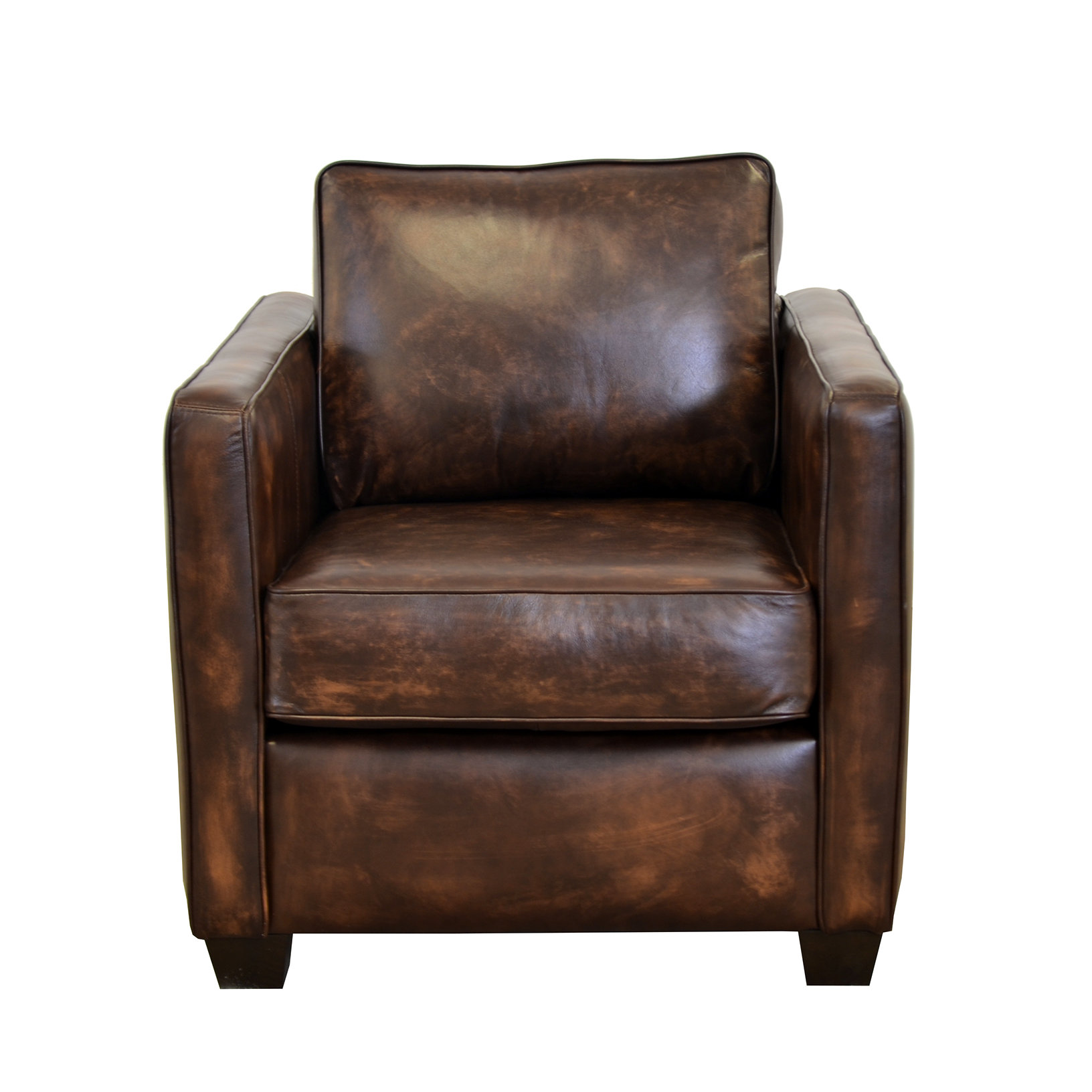 Westland and Birch Salisbury Genuine Top Grain Leather Club Chair Wayfair