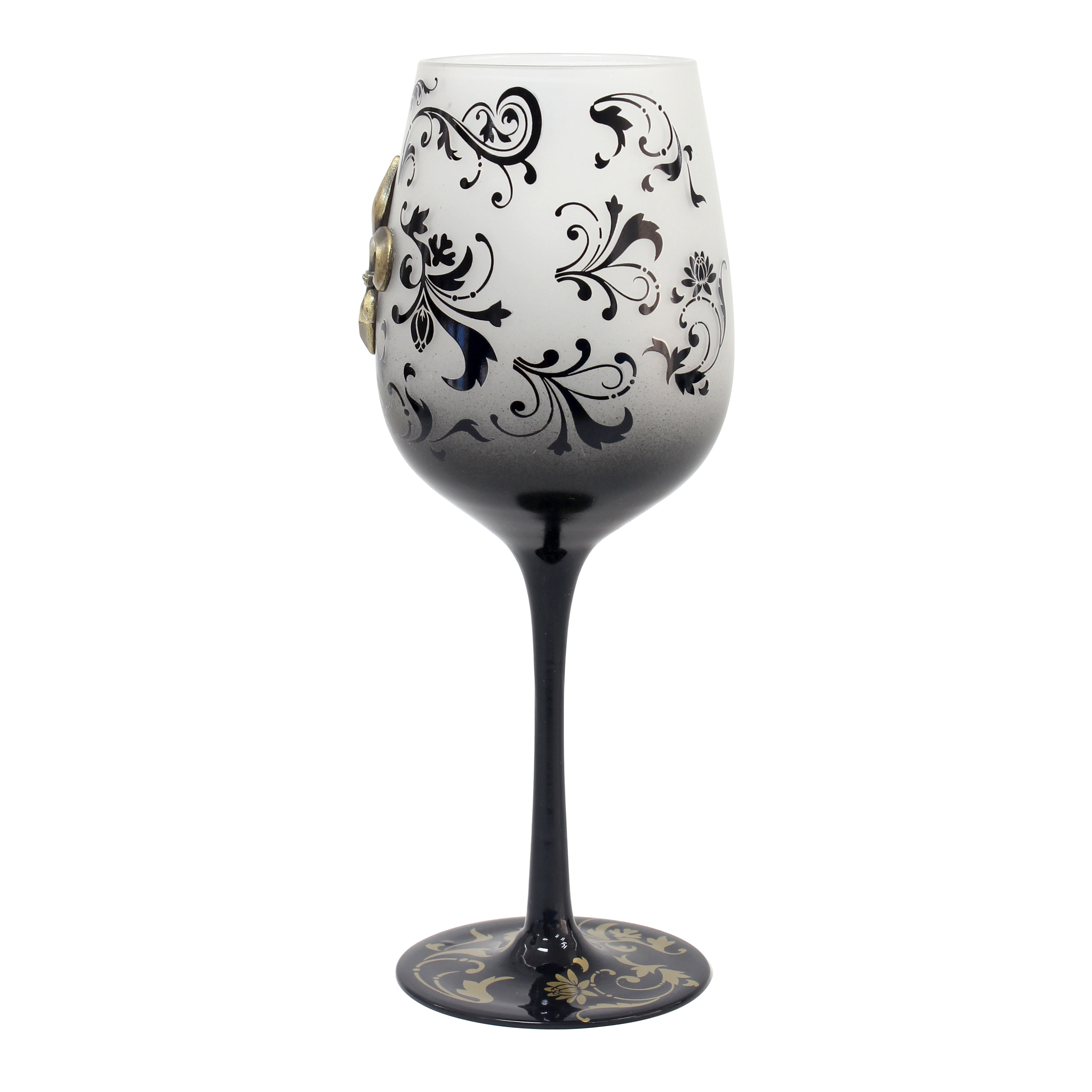 Top Shelf Fleur De Lis Wine Glass & Reviews Wayfair