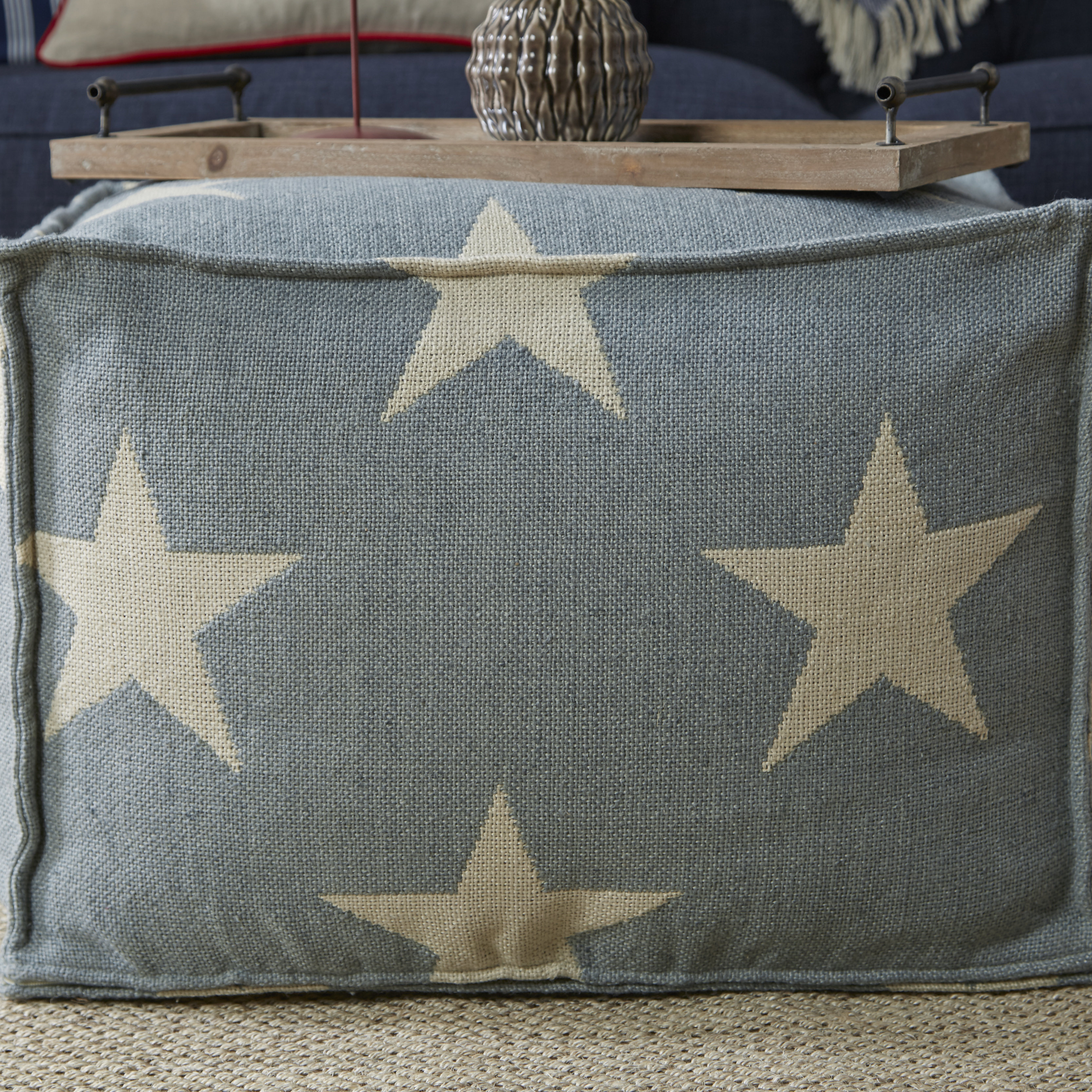 Fresh American Star Indoor/Outdoor Pouf Ottoman & Reviews Wayfair
