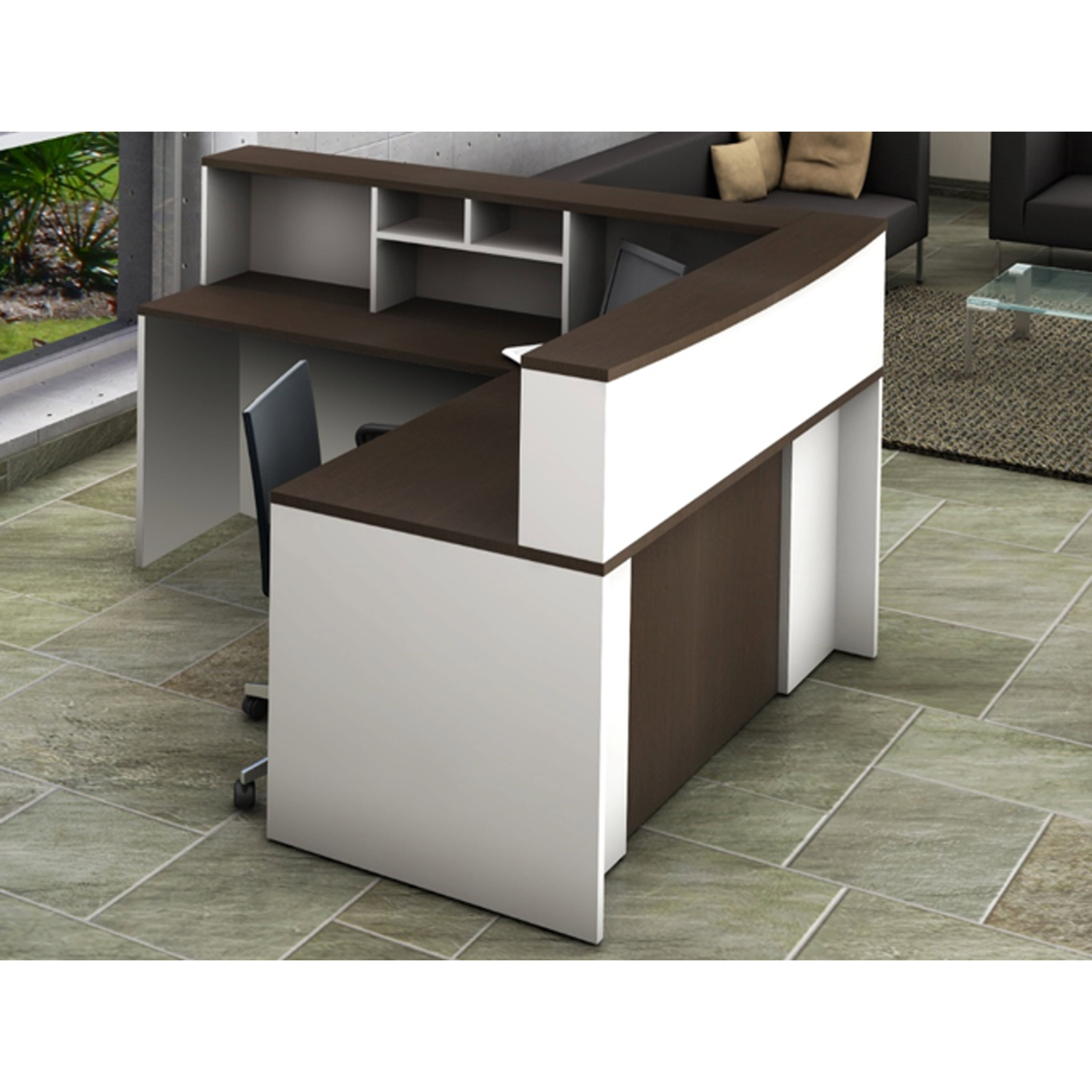 OfisLite 4 Piece LShape Reception Desk Suite Set Wayfair