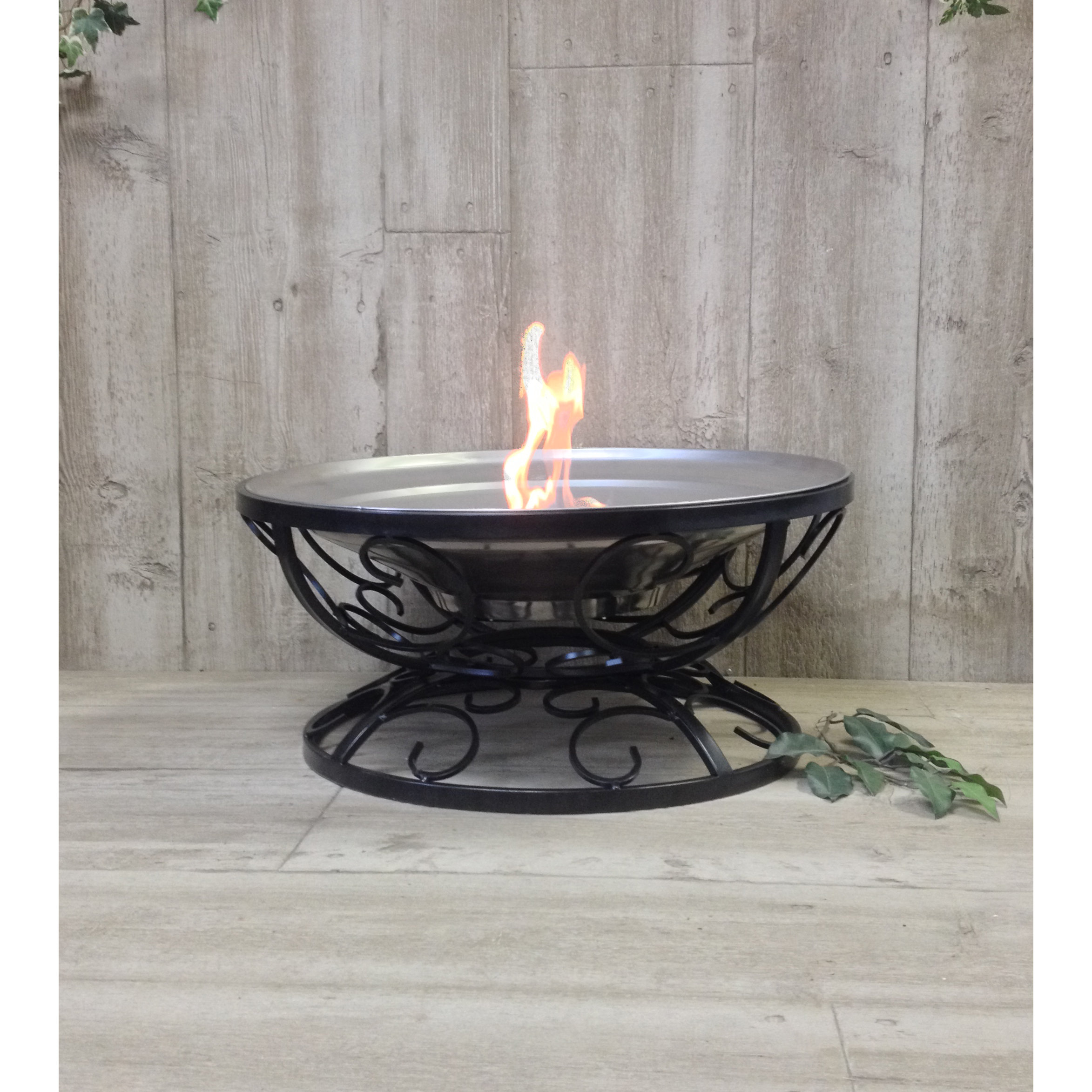 Pomegranate Solutions Fall Swirl Stainless Steel Wood Fire Pit Wayfair