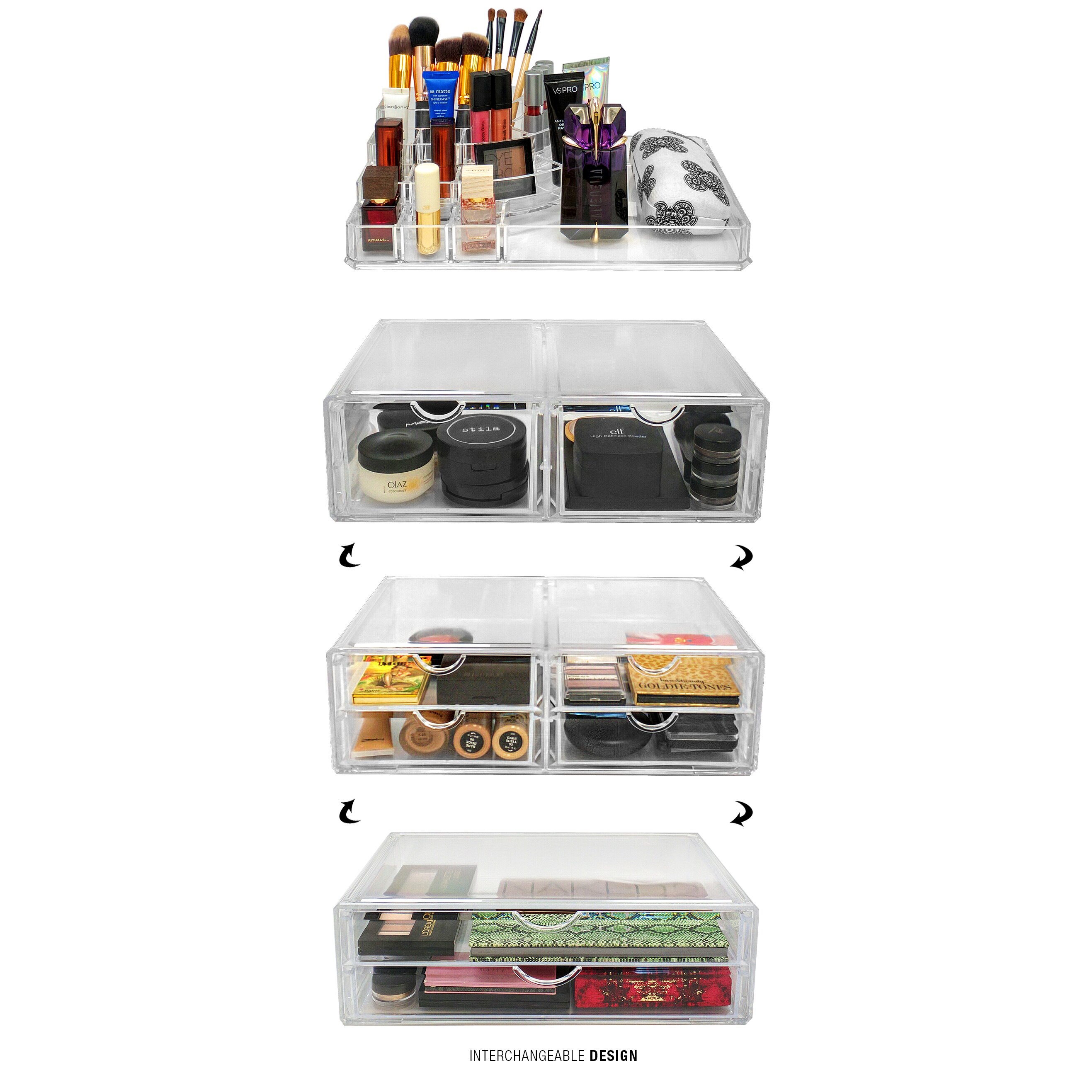 Sorbus Acrylic 8 Drawer with Sectional Organizer & Reviews | Wayfair