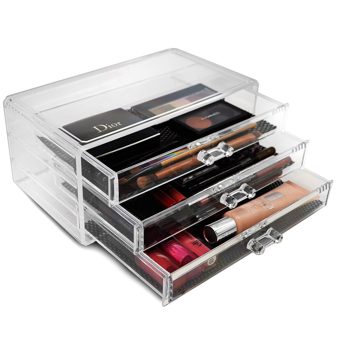 Sorbus Acrylic 3 Drawer Makeup Organizer with Removable Drawers