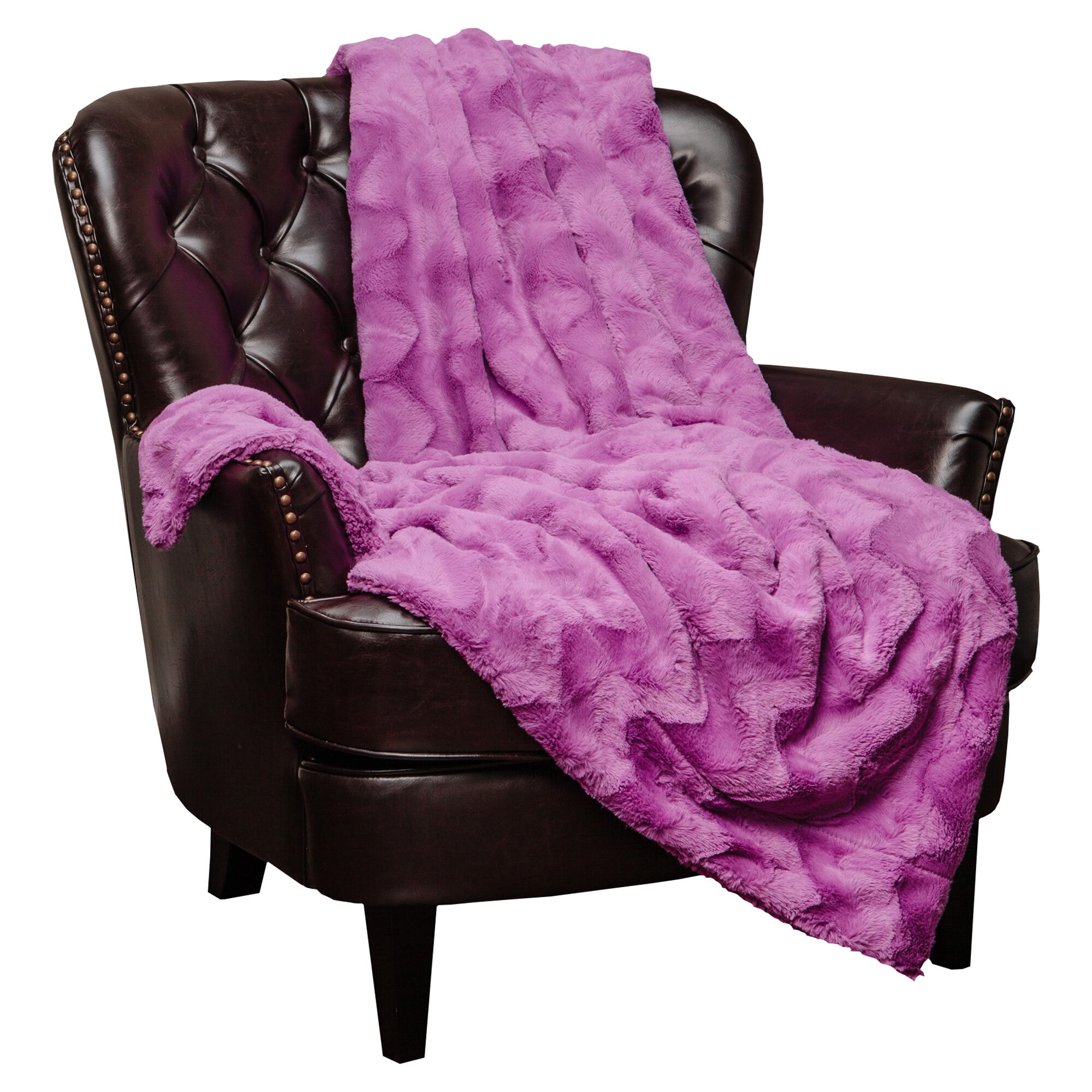 Chanasya Super Soft Warm Elegent Waivey Pattern Cozy Sherpa Throw ...