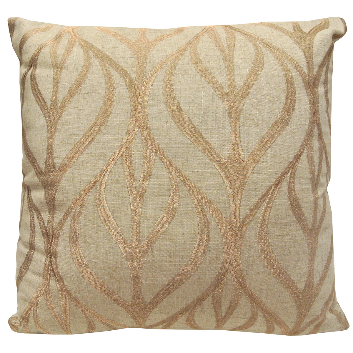 Artistic Linen Leaf Decorated Square Throw Pillow Cover & Reviews Wayfair.ca