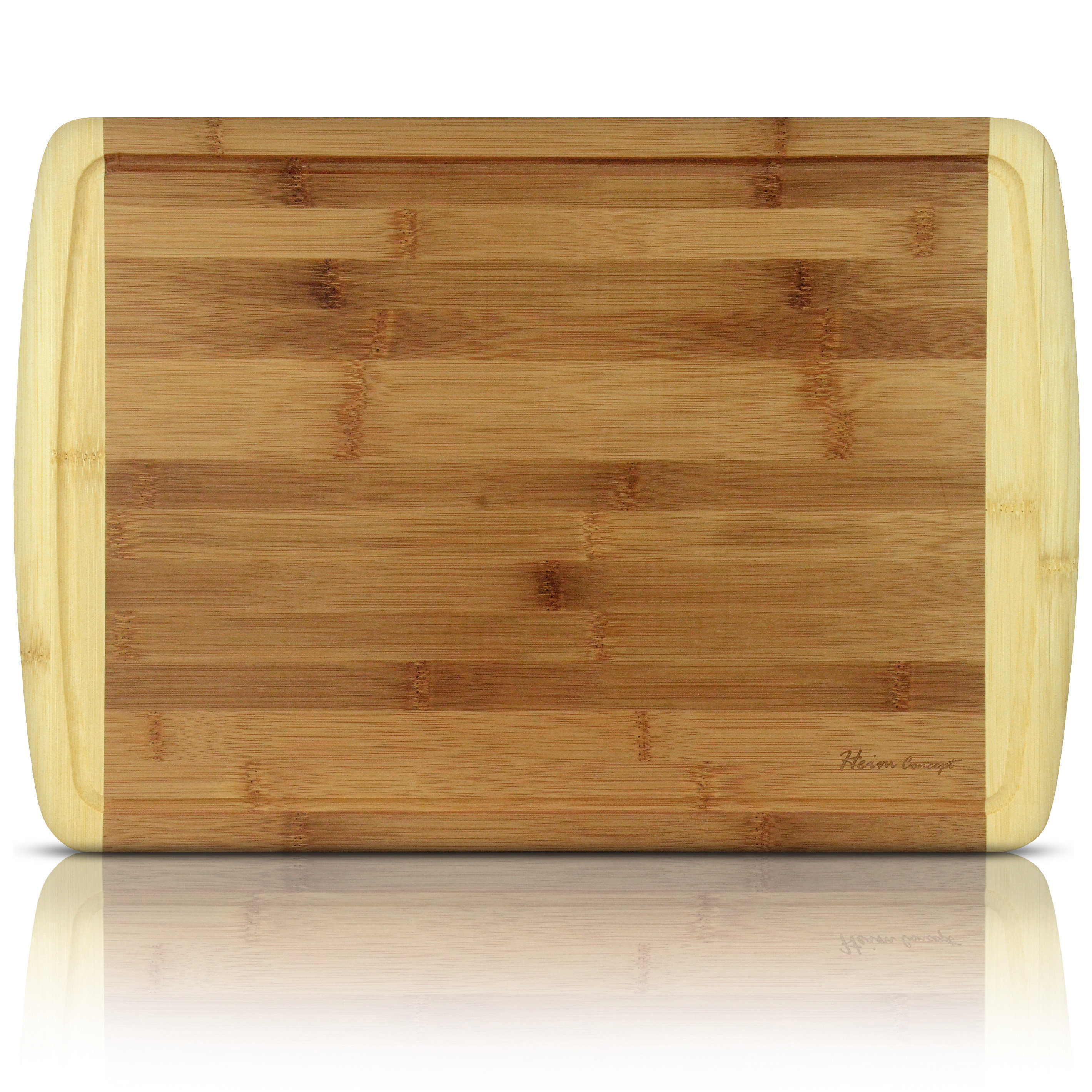 Heim Concept Organic Bamboo Cutting Board and Serving Tray with Drip
