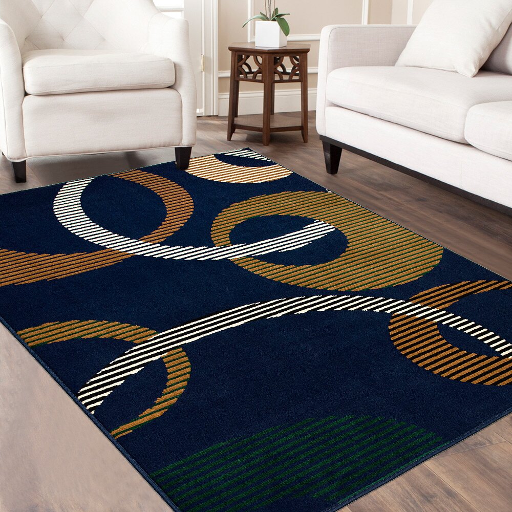 AllStar Rugs Blue/Brown Area Rug & Reviews Wayfair