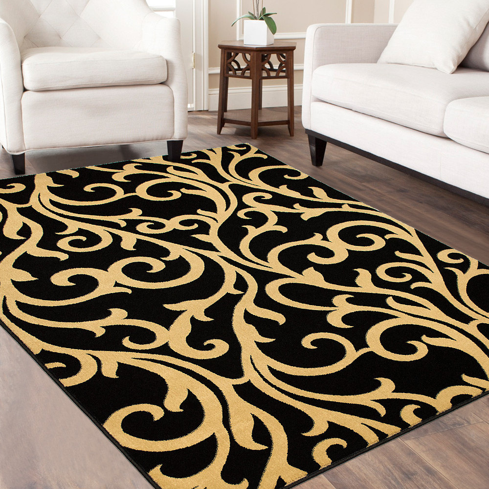AllStar Rugs Black/Yellow Area Rug & Reviews Wayfair.ca