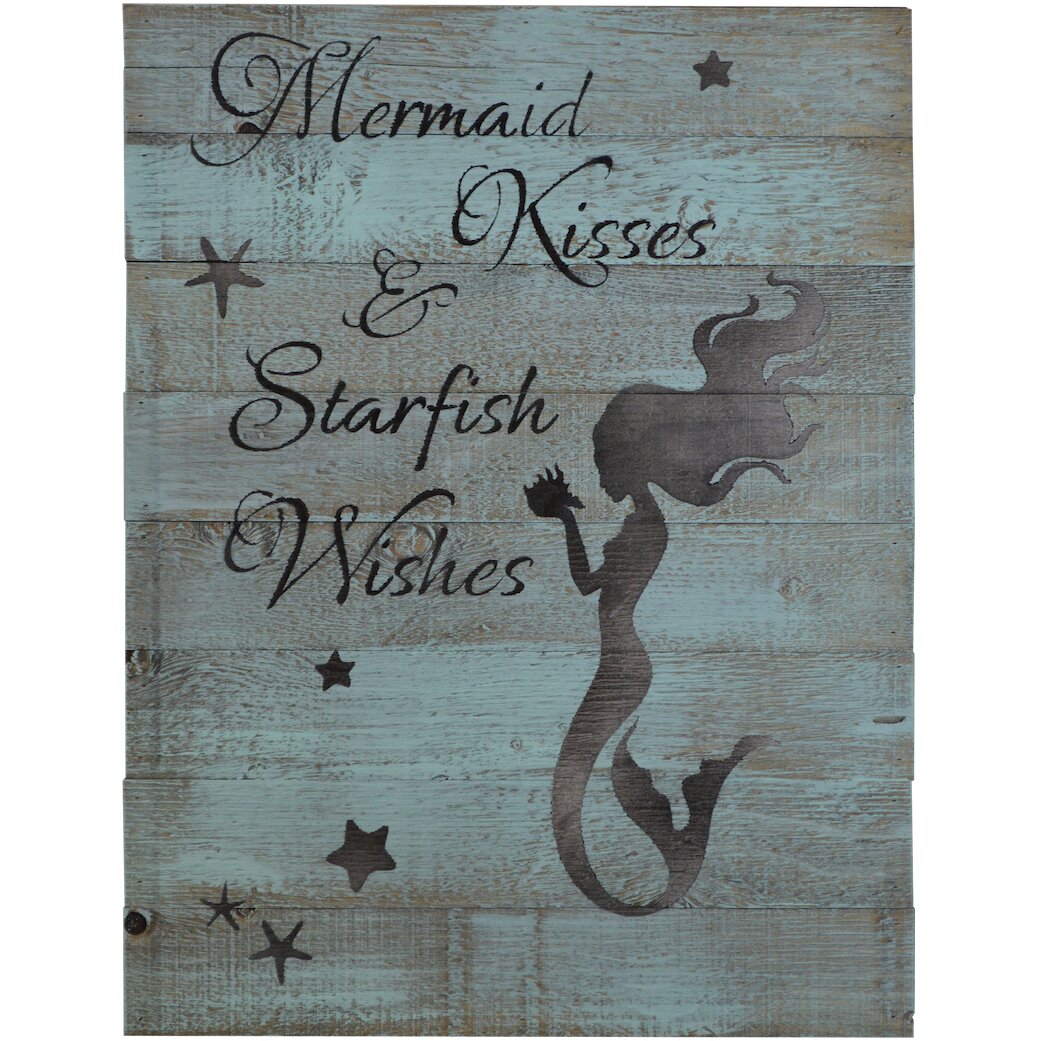 Download FiresideHome "Mermaid Kisses and Starfish Wishes" Wooden ...