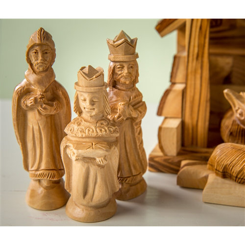 earthwoodllc olive wood stable with traditional nativity earthwoodllc olive wood stable with traditional nativity