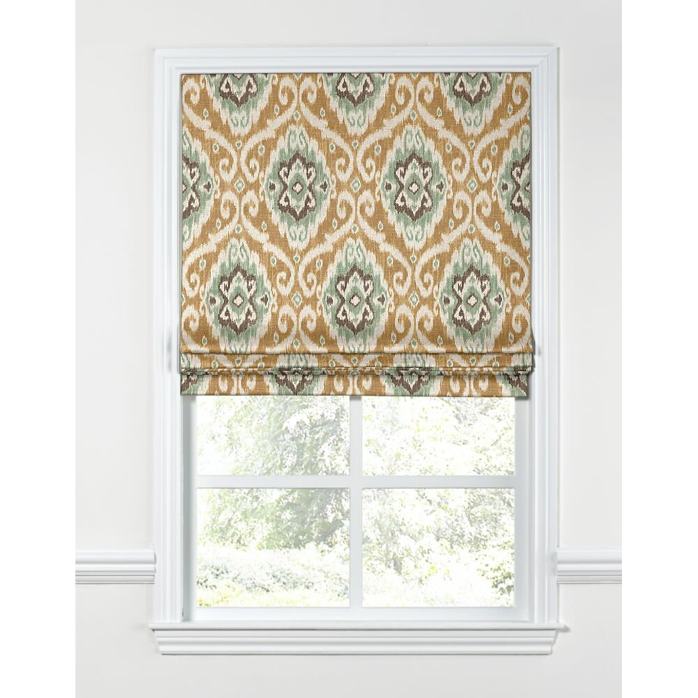 Loom Decor Ikat Medallion Flat Roman Shade | Wayfair.ca