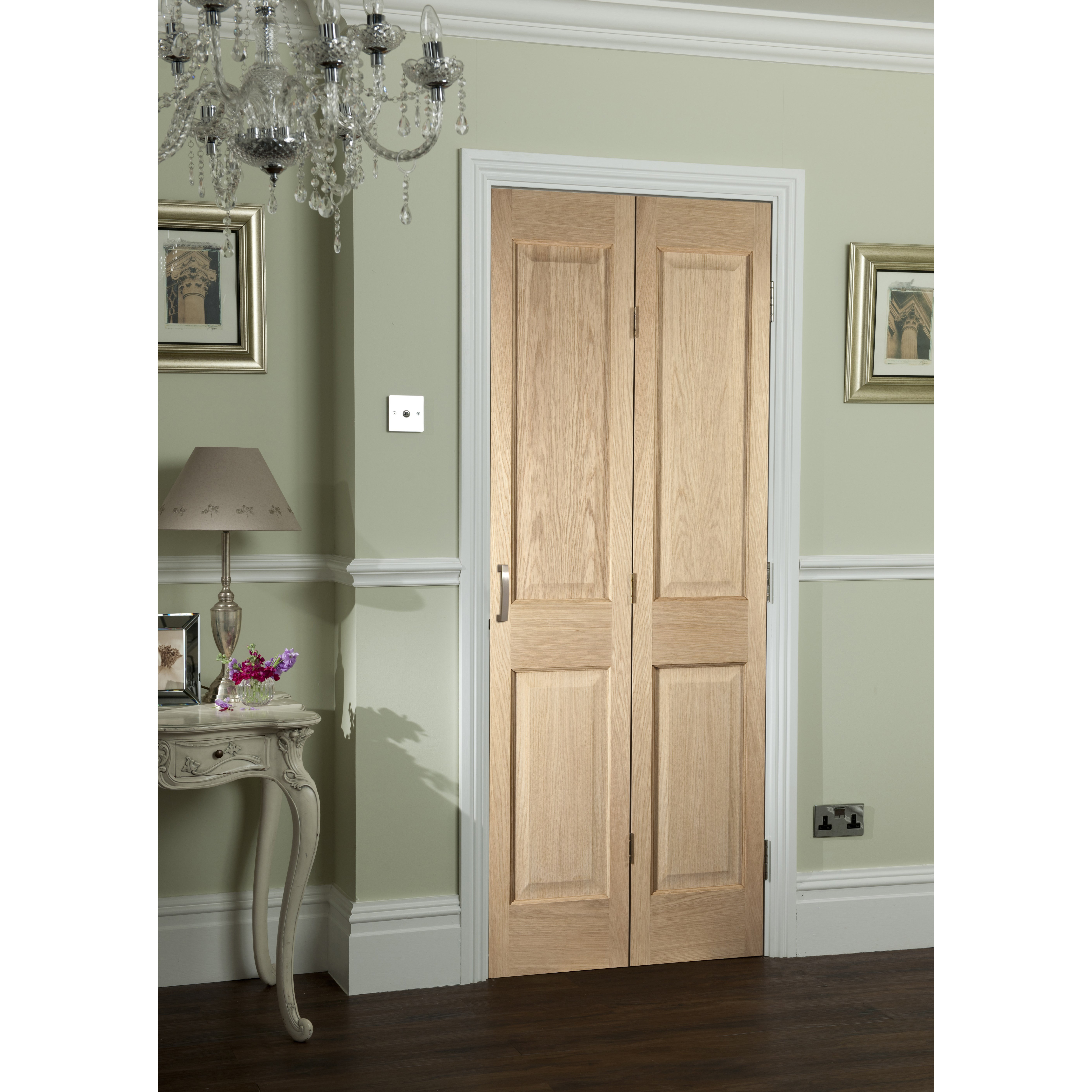 Jeld Wen Oregon 4 Panel White Oak Veneer BiFold Internal Door