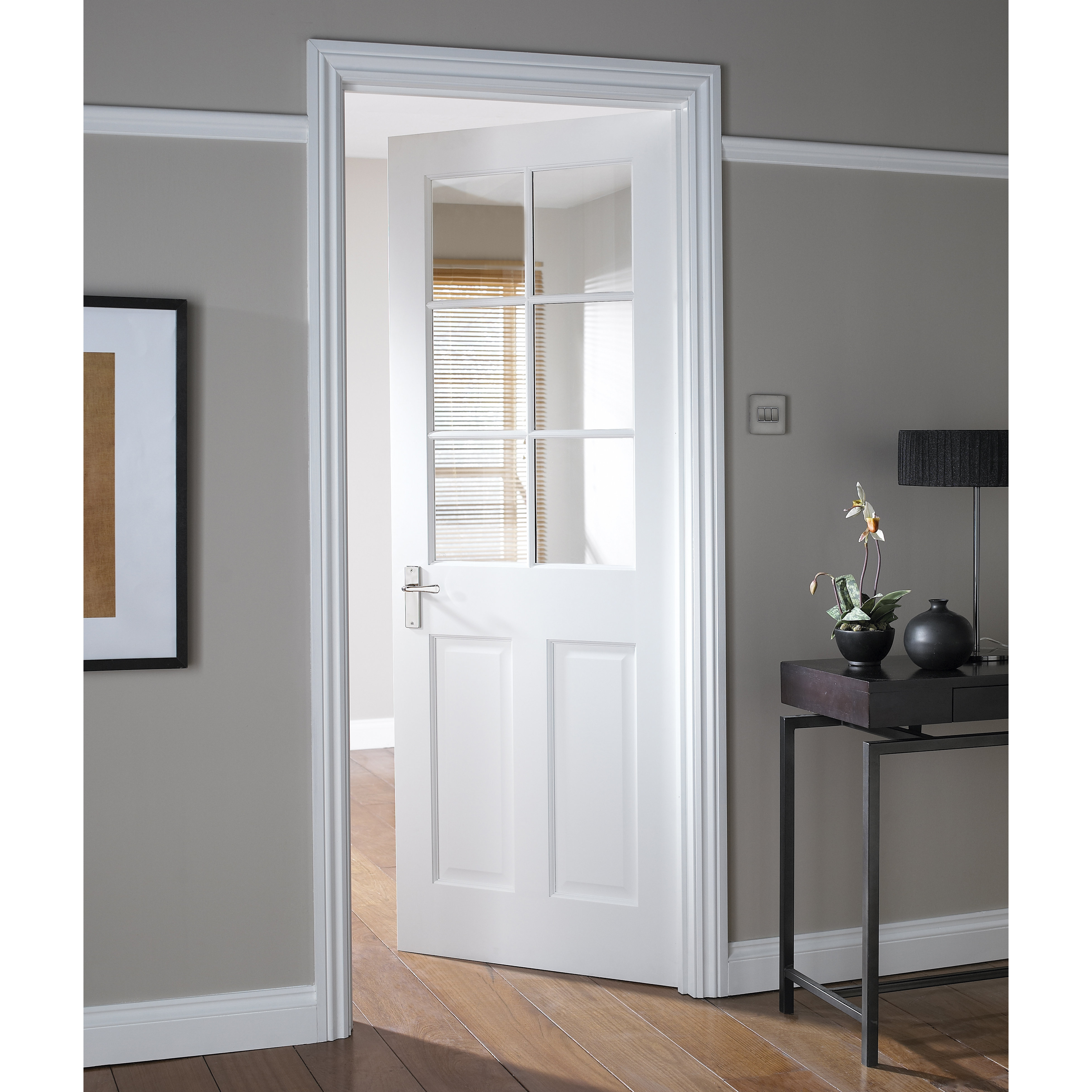 Jeld Wen Avesta MDF 6 Panel Primed Internal Door Wayfair UK