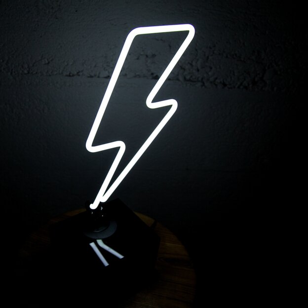 Neon Mfg. Lightning Bolt Desktop Neon Sign | Wayfair