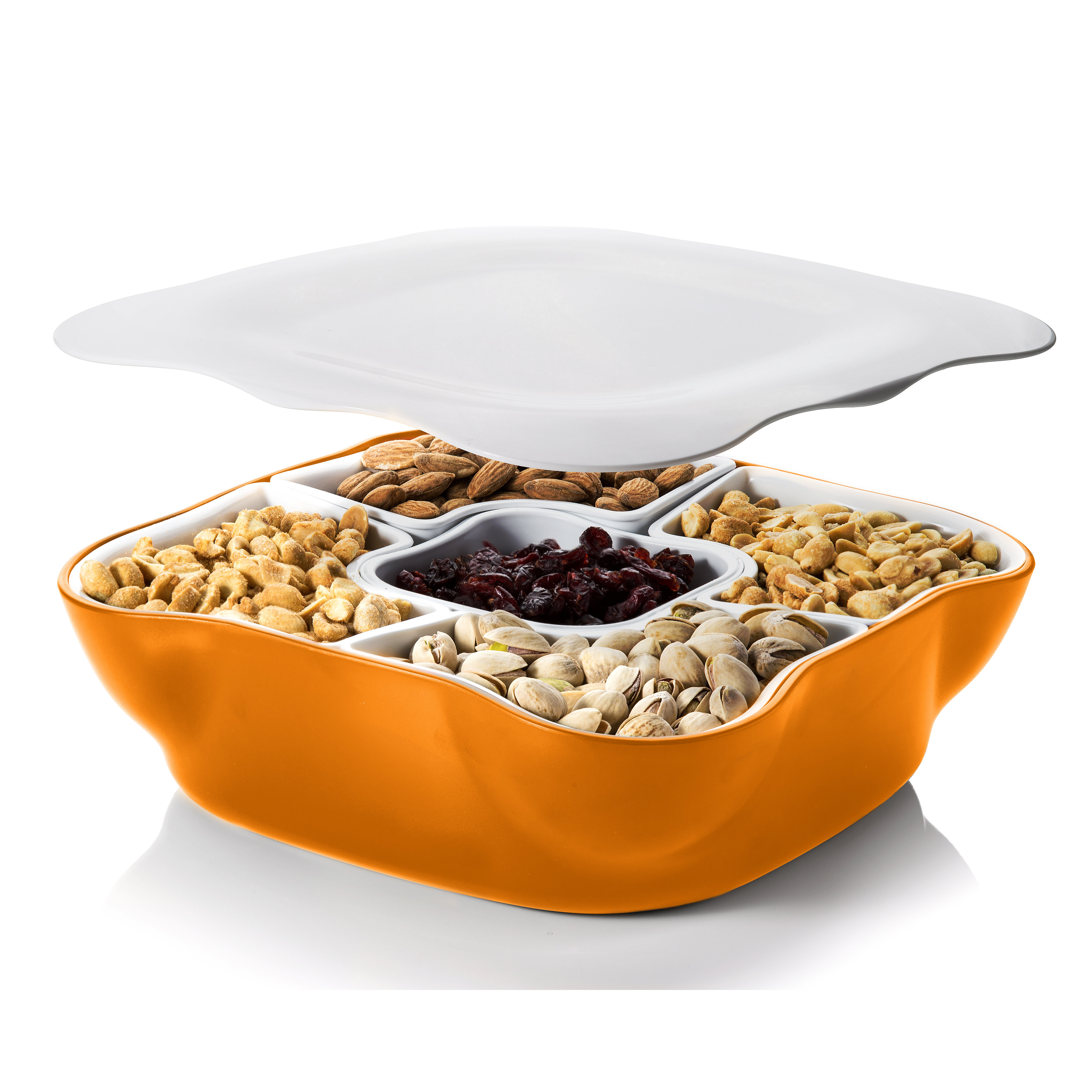 Snack Serving Tray With Lid