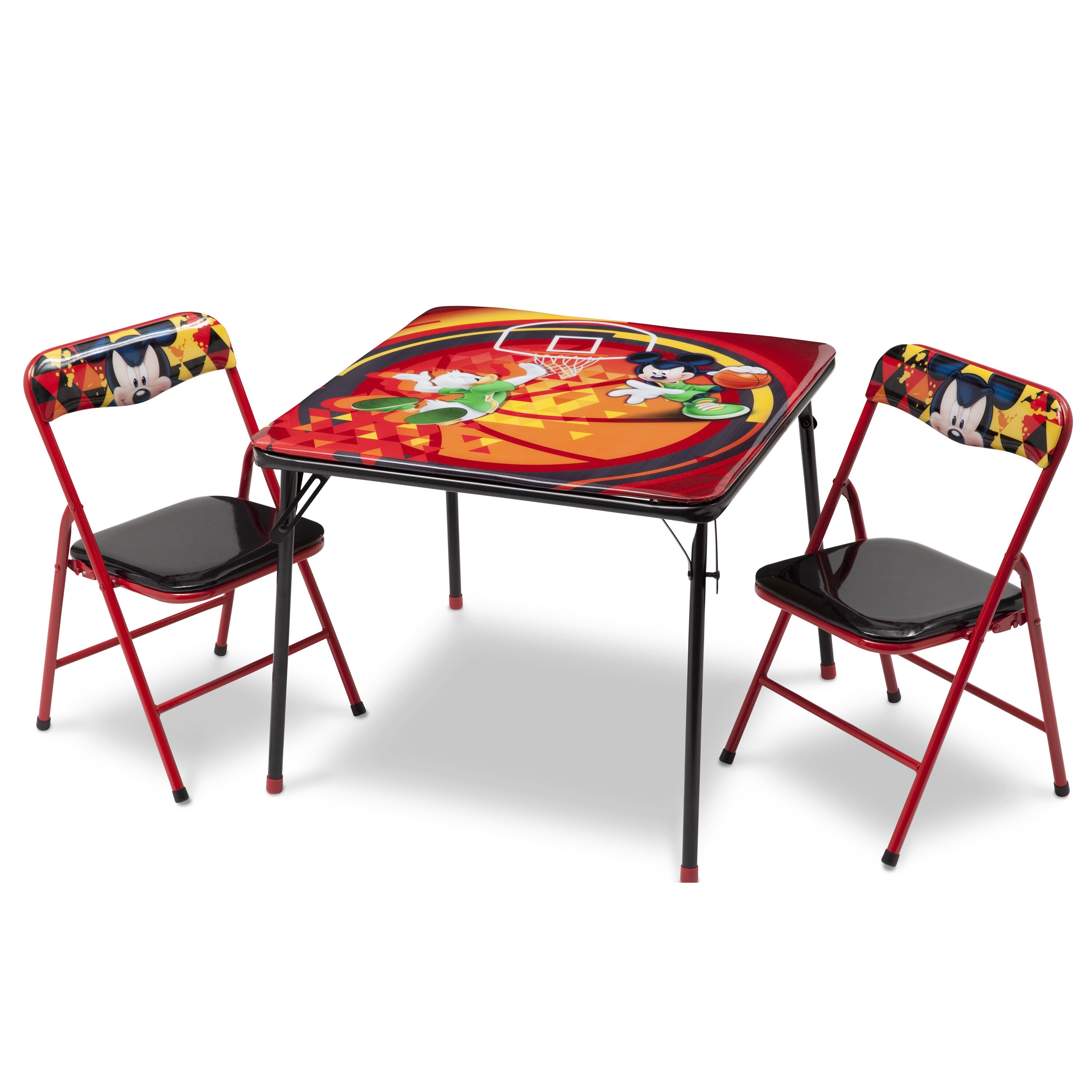Delta Children Mickey Folding Children 3 Piece Square Table And Chair Set 