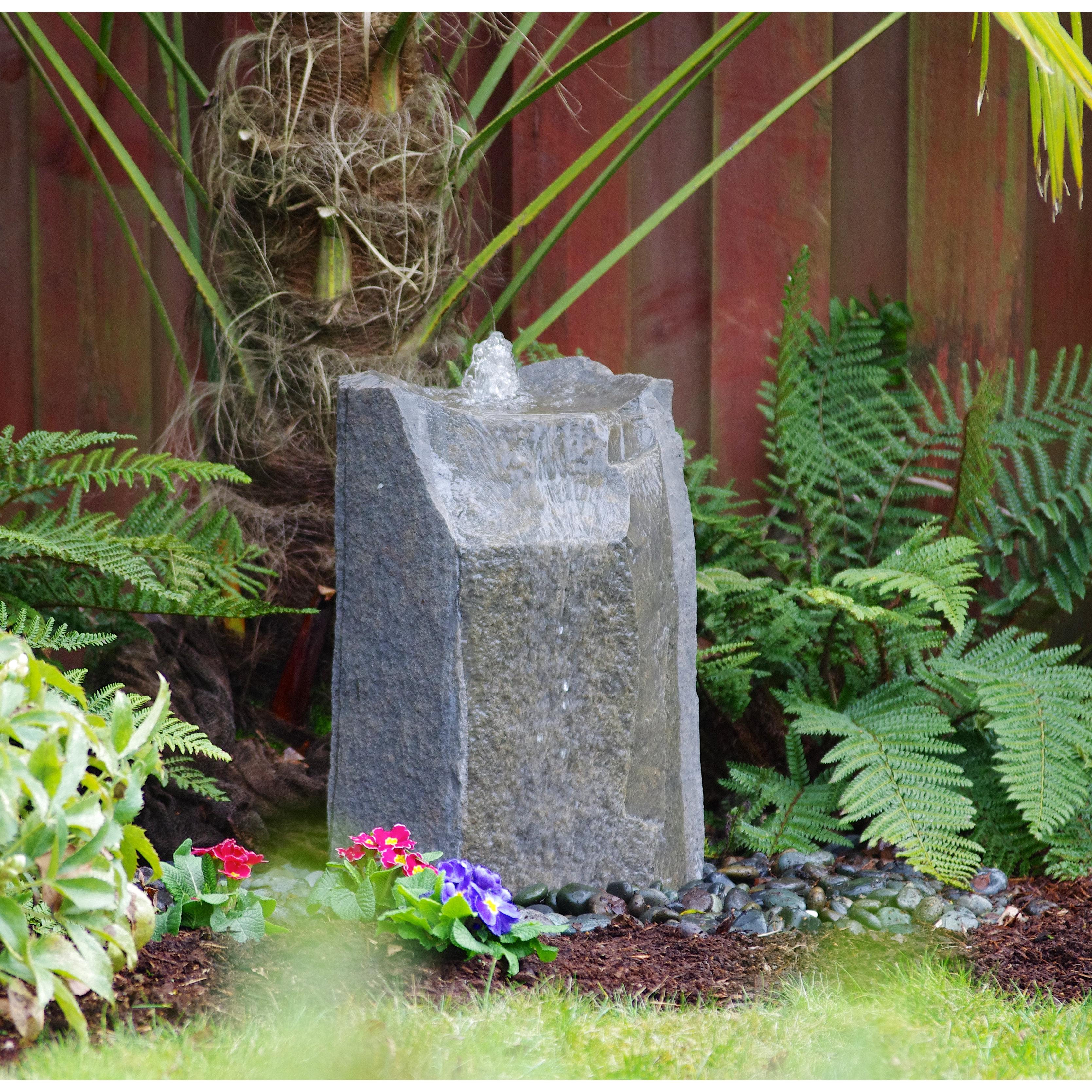 LiquidArtFountains Basalt Rock Hollow Springs Pondless Glass Fiber ...