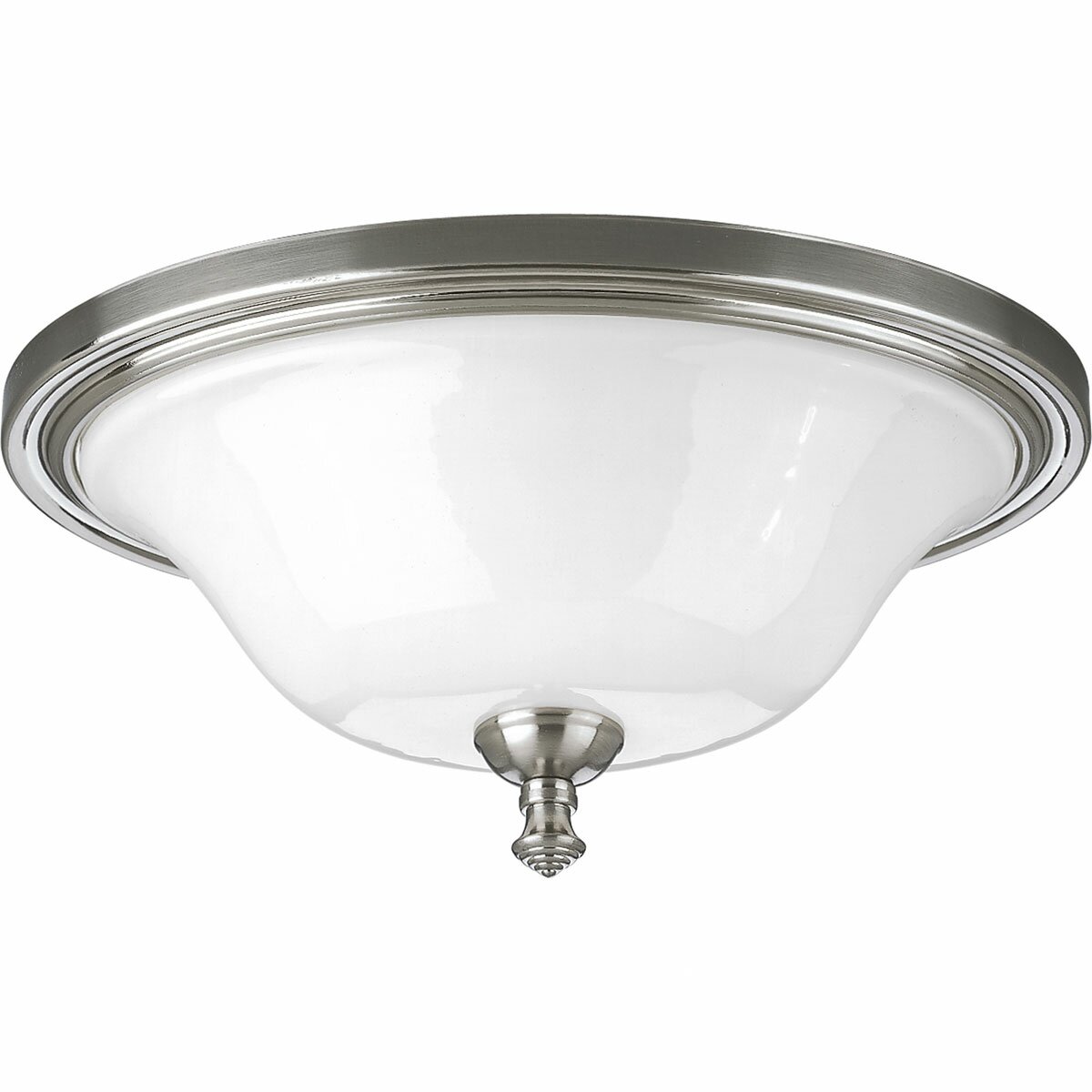 Progress Lighting Victorian Pearl Nickel Flush Mount & Reviews | Wayfair