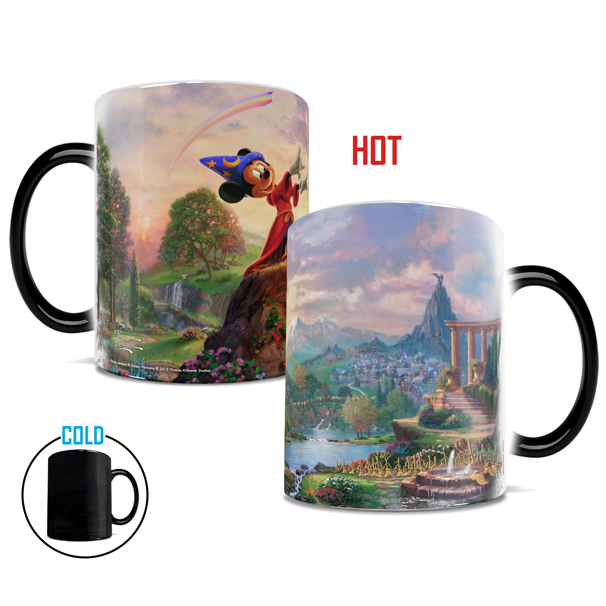 Morphing Mugs Mickey Mouse Fantasia Heat-Sensitive Coffee Mug & Reviews ...